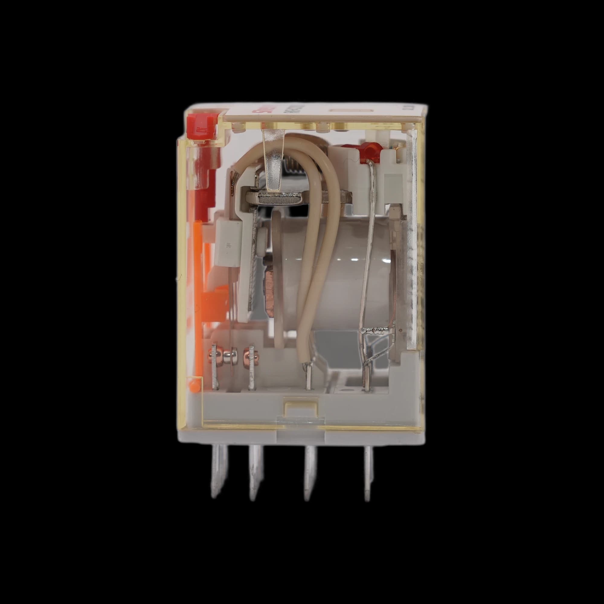 RKF4CO730LT_Реле 4ПК, 6А, катушка 230В AC, механический и светодиодный индикаторы, тест-кнопка_3
