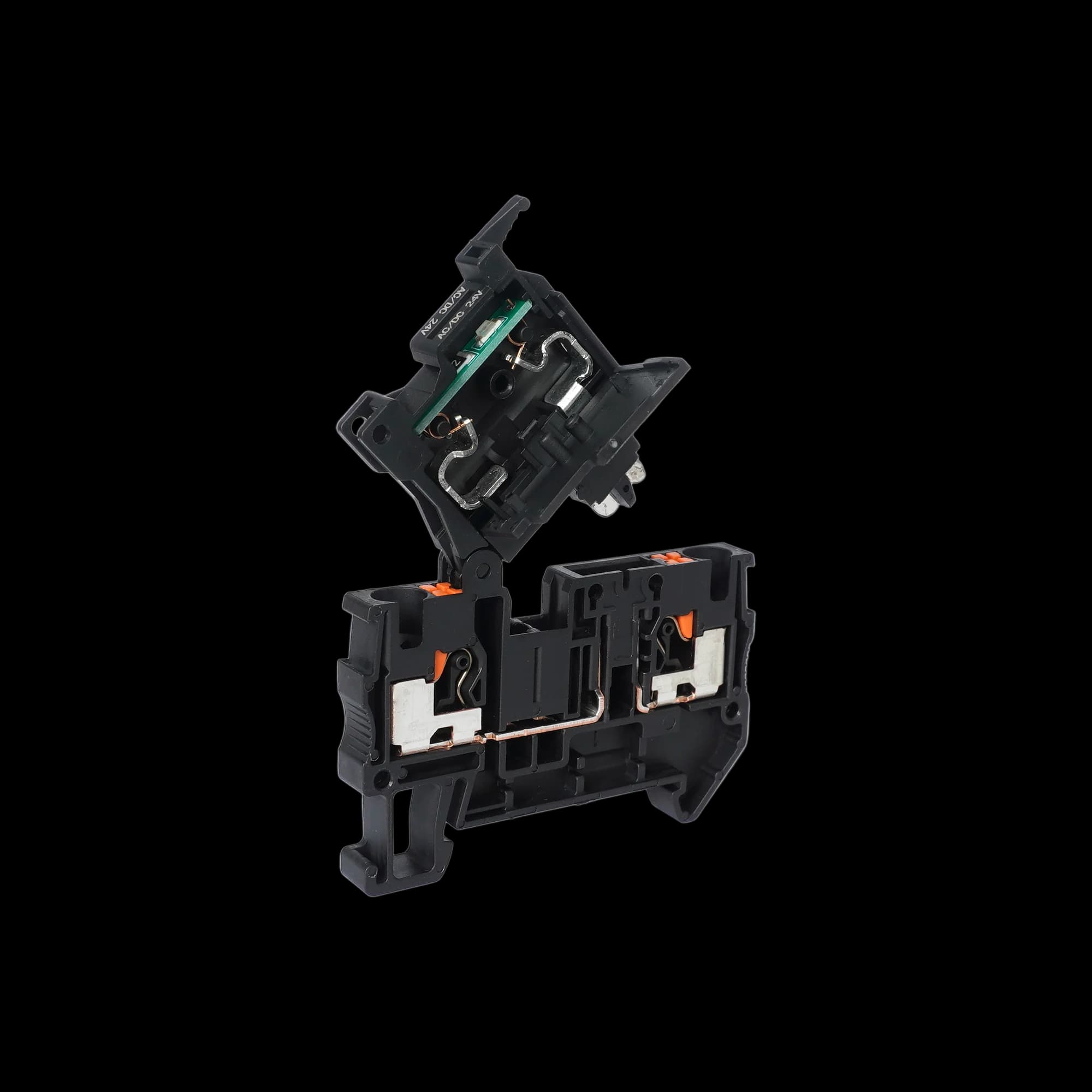 TP4-HESI(5x20)-LED24-BK-ST_Клемма TP пружинная Push-in, с держателем предохранителя со светодиодом 24В AC/DC, 4 мм², черная_4