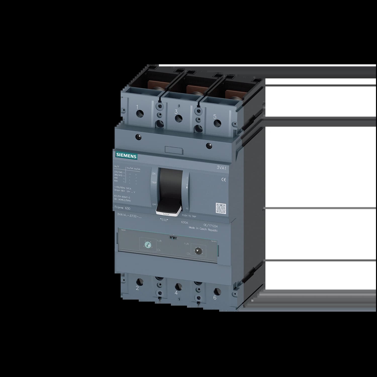 3VA1463-4EF32-0AA0_Автомат 3P, 630 А, 36 кА, TM240 ATAM, габарит 630_1