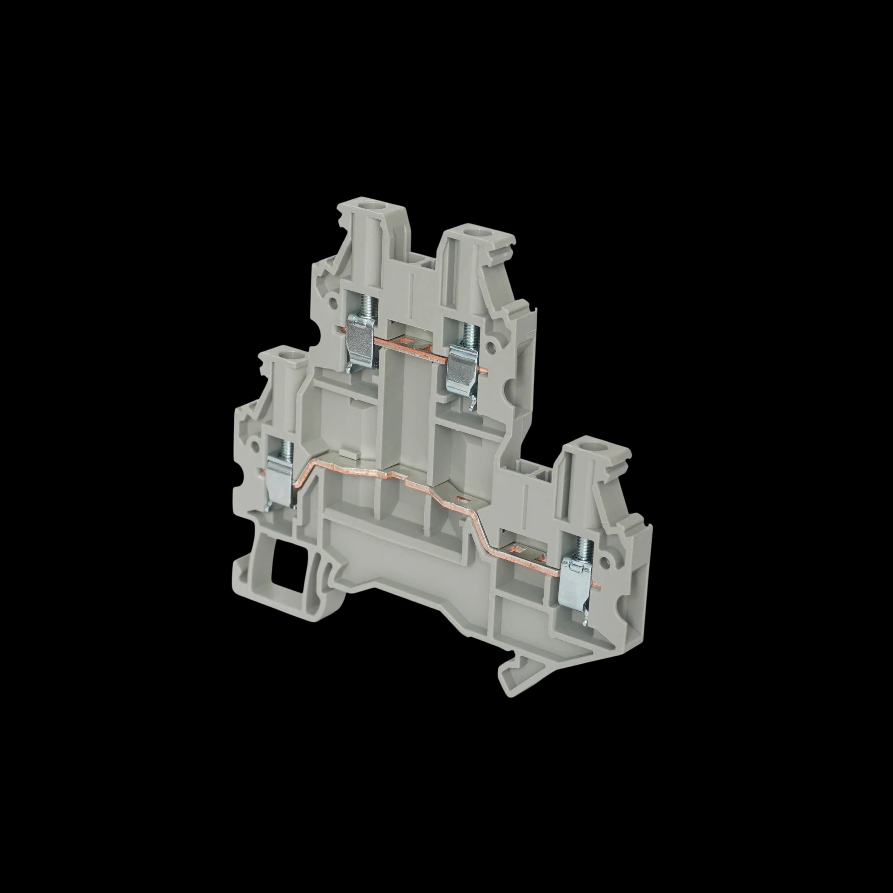 TUD2.5-2-GY_Клемма TU винтовая двухуровневая, 2.5мм², серая_2