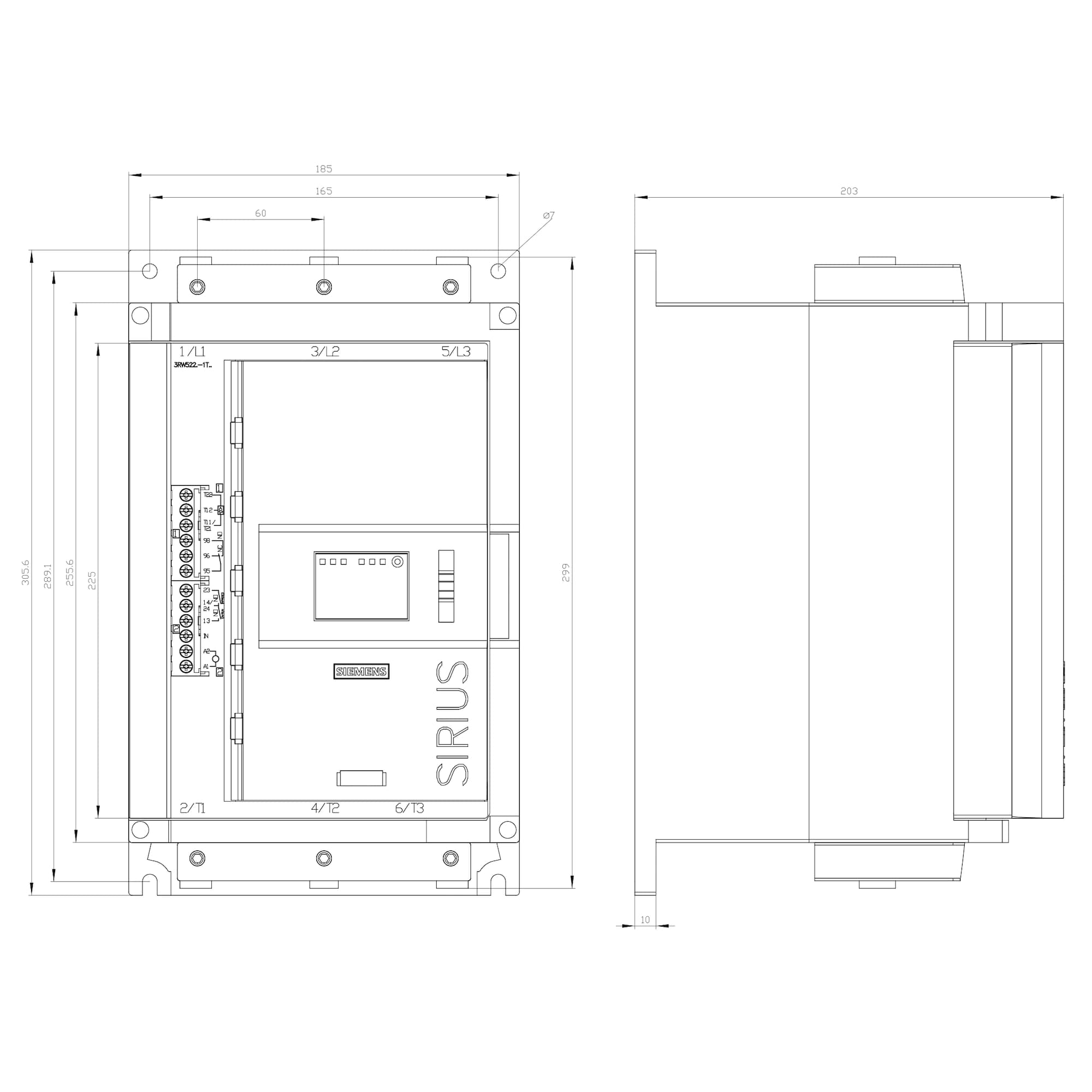 3RW5227-1TC14_Устройство плавного пуска SIRIUS 45кВт 93А 380В расширенный функционал_3