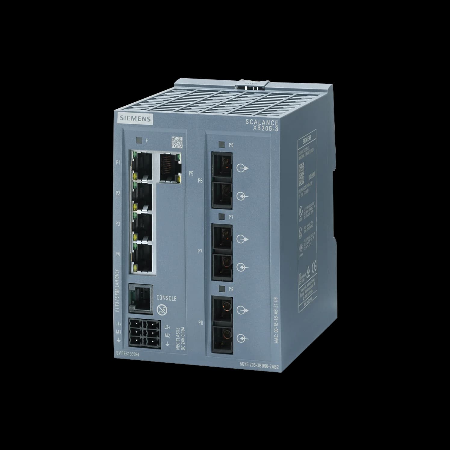 6GK5205-3BD00-2AB2_Управляемый коммутатор SCALANCE XB205-3 (SC, PN)