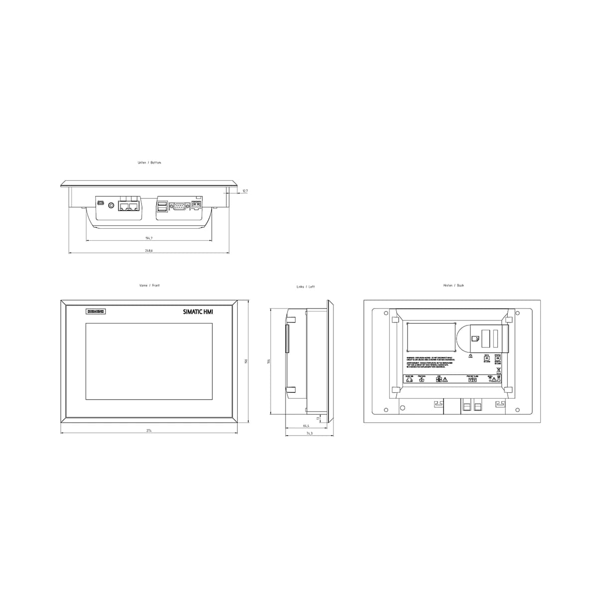 6AV2144-8JC10-0AA0_Панель оператора TP900 Comfort INOX_2