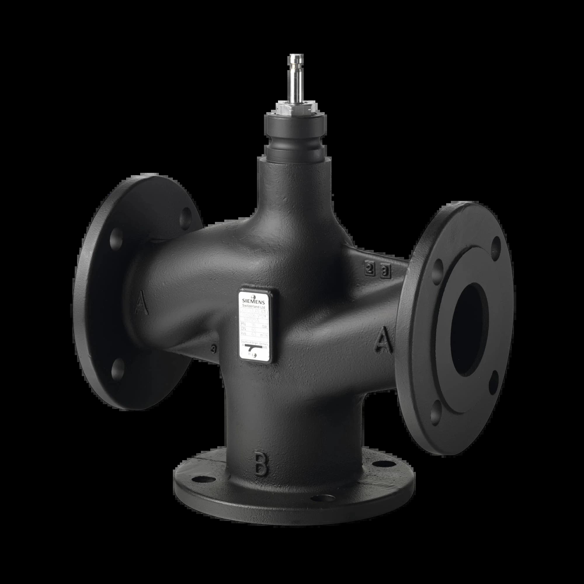 VXF43.150-315_Трёхходовой седельный клапан Acvatix фланцевый PN16, DN 150, kvs 315 м³/ч_1