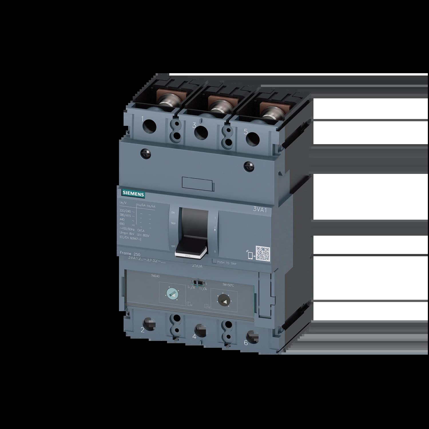 3VA1220-5EF32-0AA0_Автомат 3P, 200 А, 55 кА, TM240 ATAM, габарит 250_1