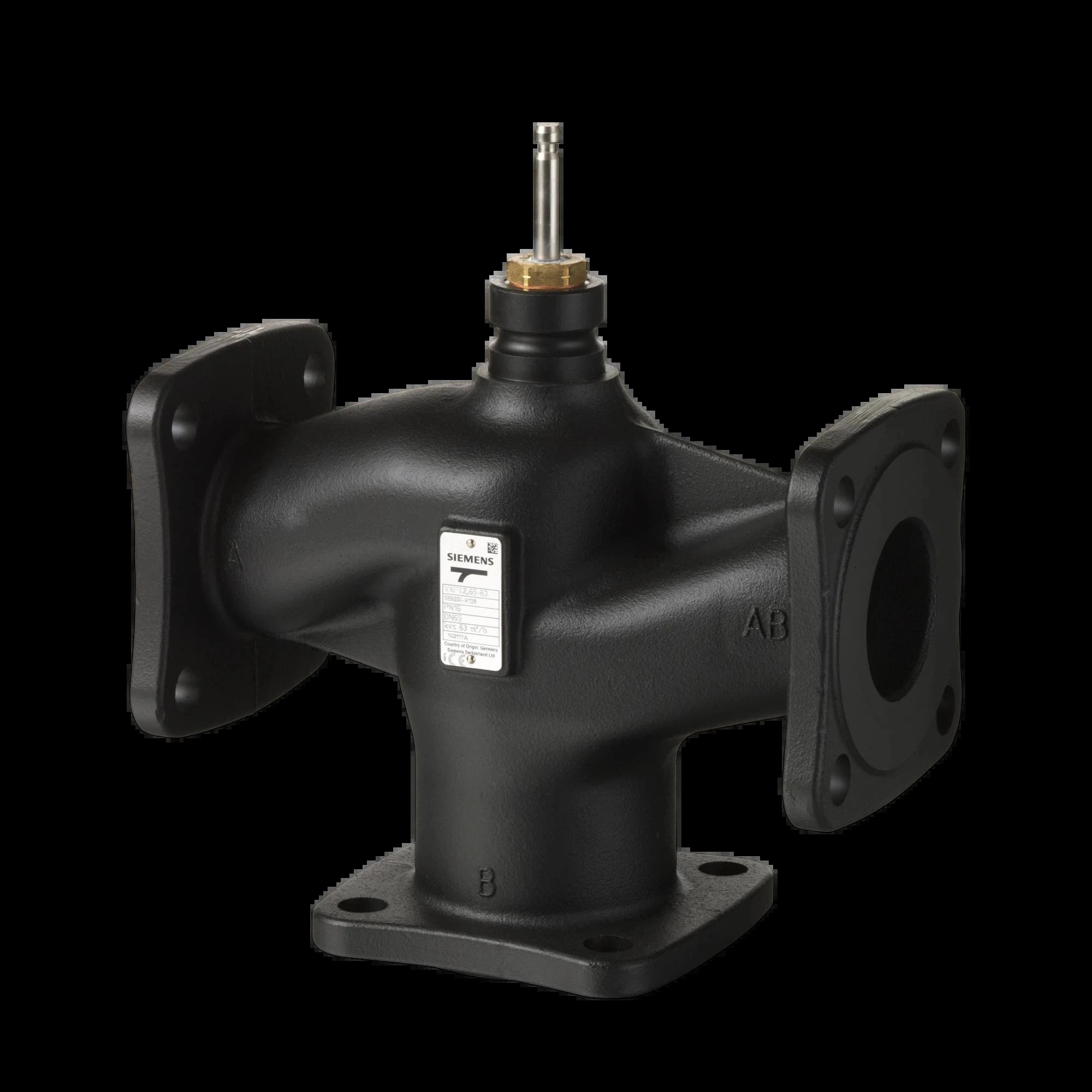 VXF32.150-400_Трёхходовой седельный клапан Acvatix фланцевый PN10, DN 150, kvs 400 м³/ч_1