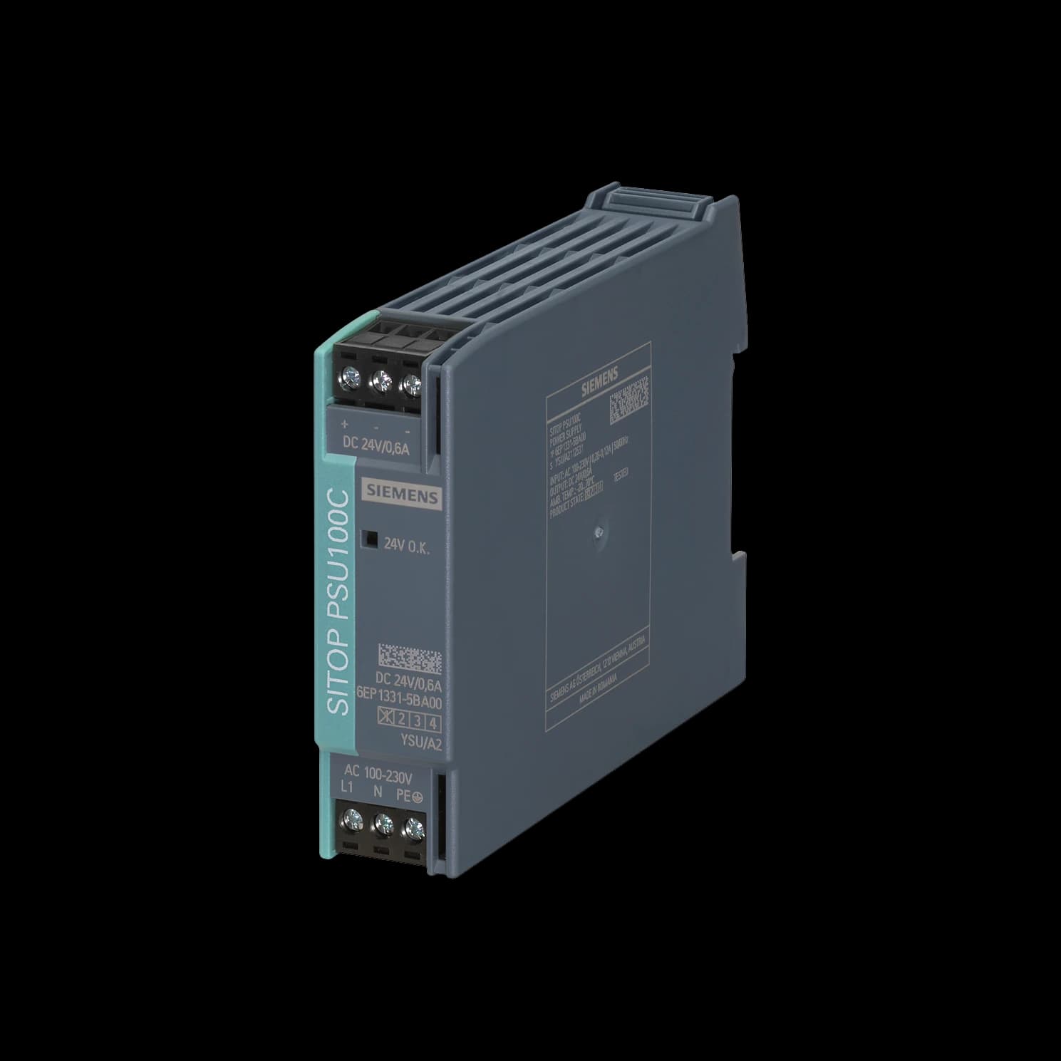 6EP1331-5BA00_Блок питания SITOP PSU100C, 1AC/DC -> 24В DC, 0.6А