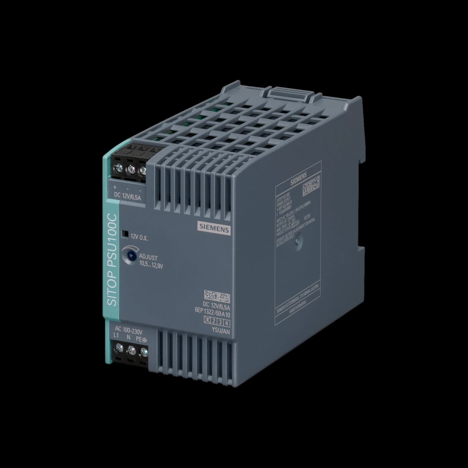 6EP1322-5BA10_Блок питания SITOP PSU100C, 1AC/DC -> 12В DC, 6.5А