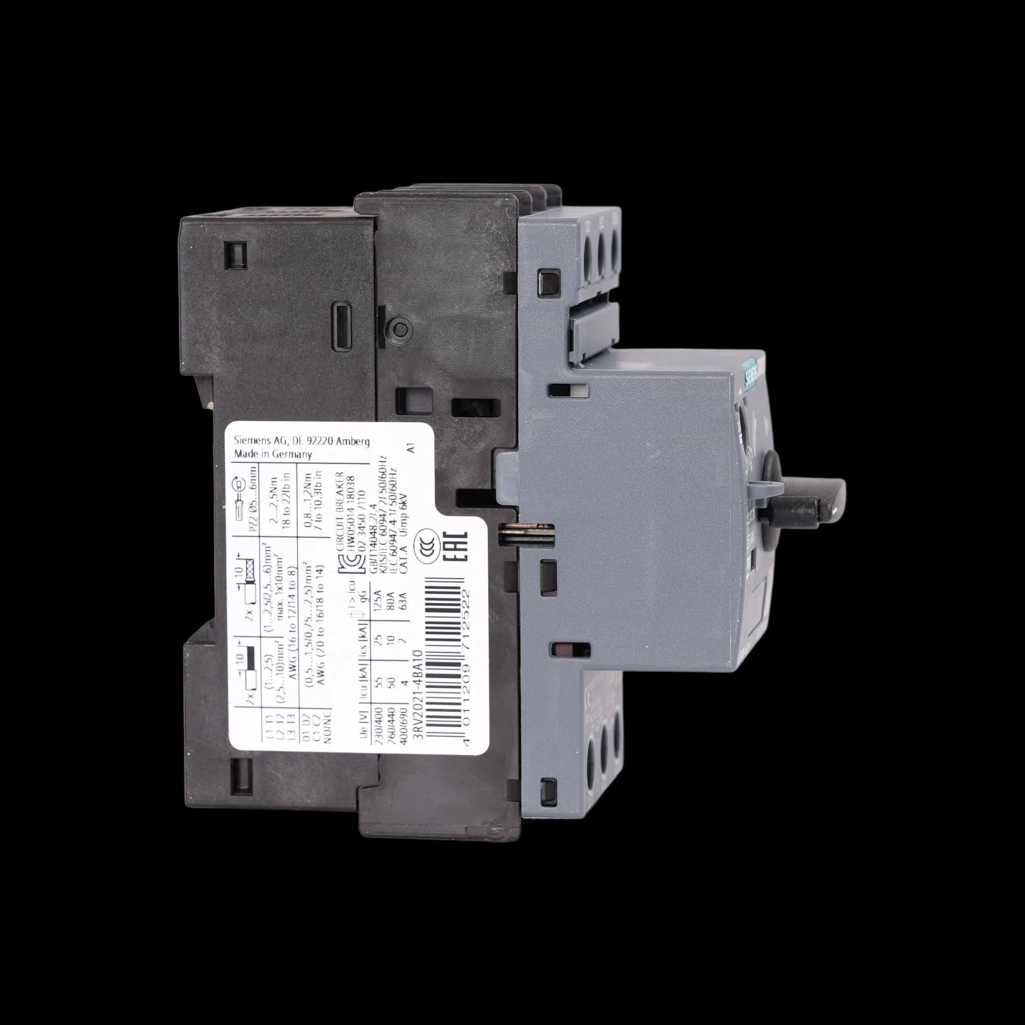 3RV2021-4BA10_Мотор-автомат 7,5кВт, In=20A, расцеп. 13-20А_2