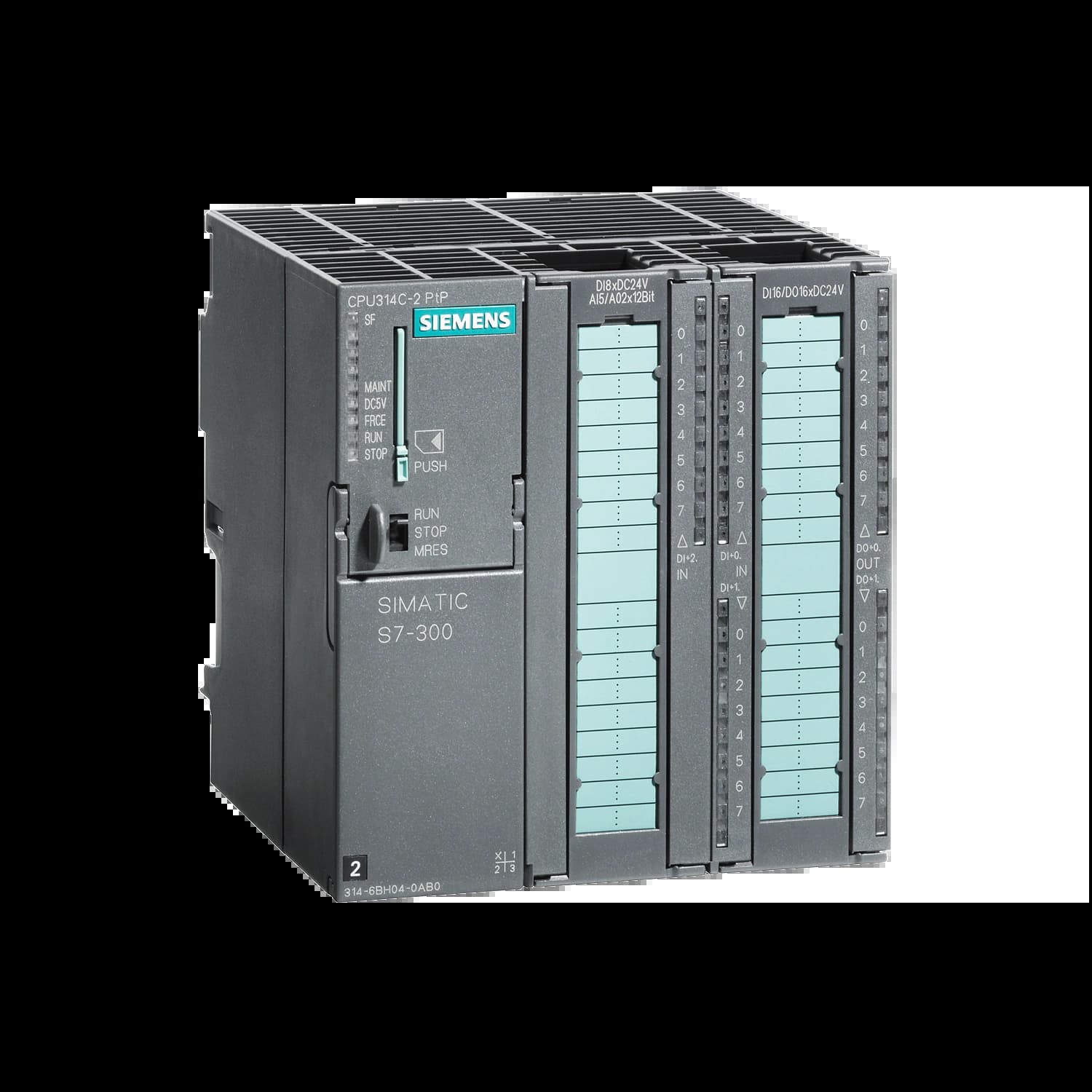 6ES7314-6BH04-0AB0_Simatic S7-300 Центральный процессор CPU 314C-2 PtP, 24DI/16DQ/5AI/2AQ_1