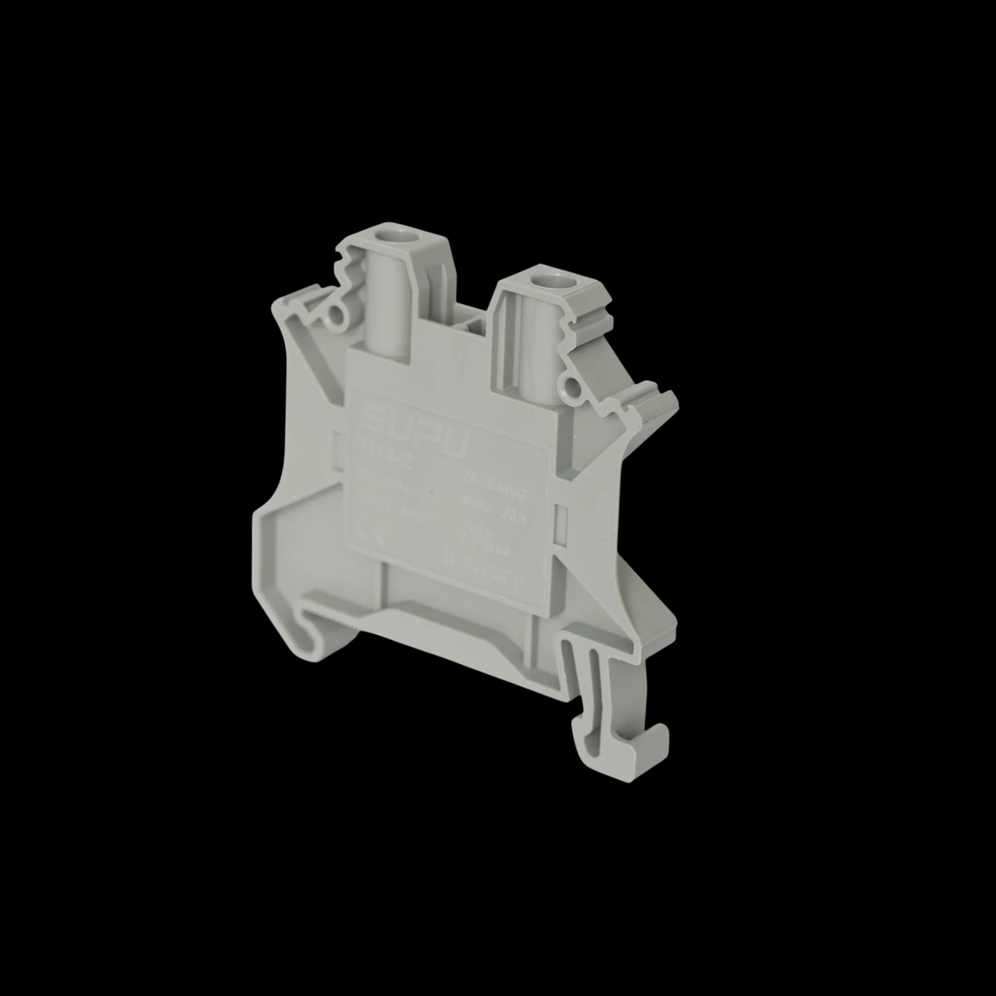 TU4-2-GY_Клемма TU 4-2, серая, винтовая, 4 мм²