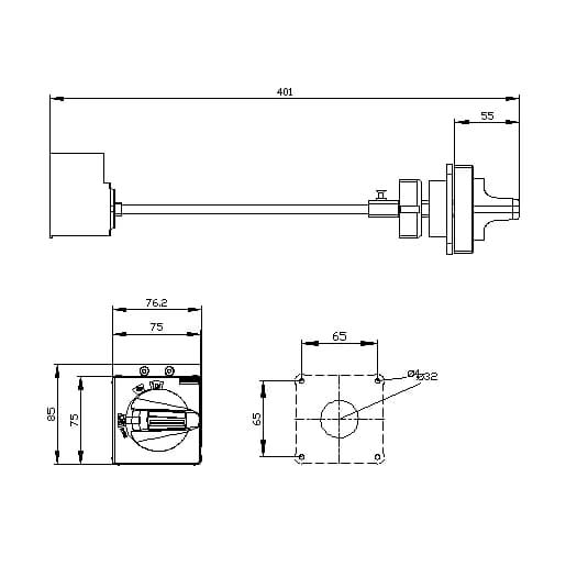 3VA9157-0FK21_Привод поворотный на дверь для 3VA1 габарит 100/160_2