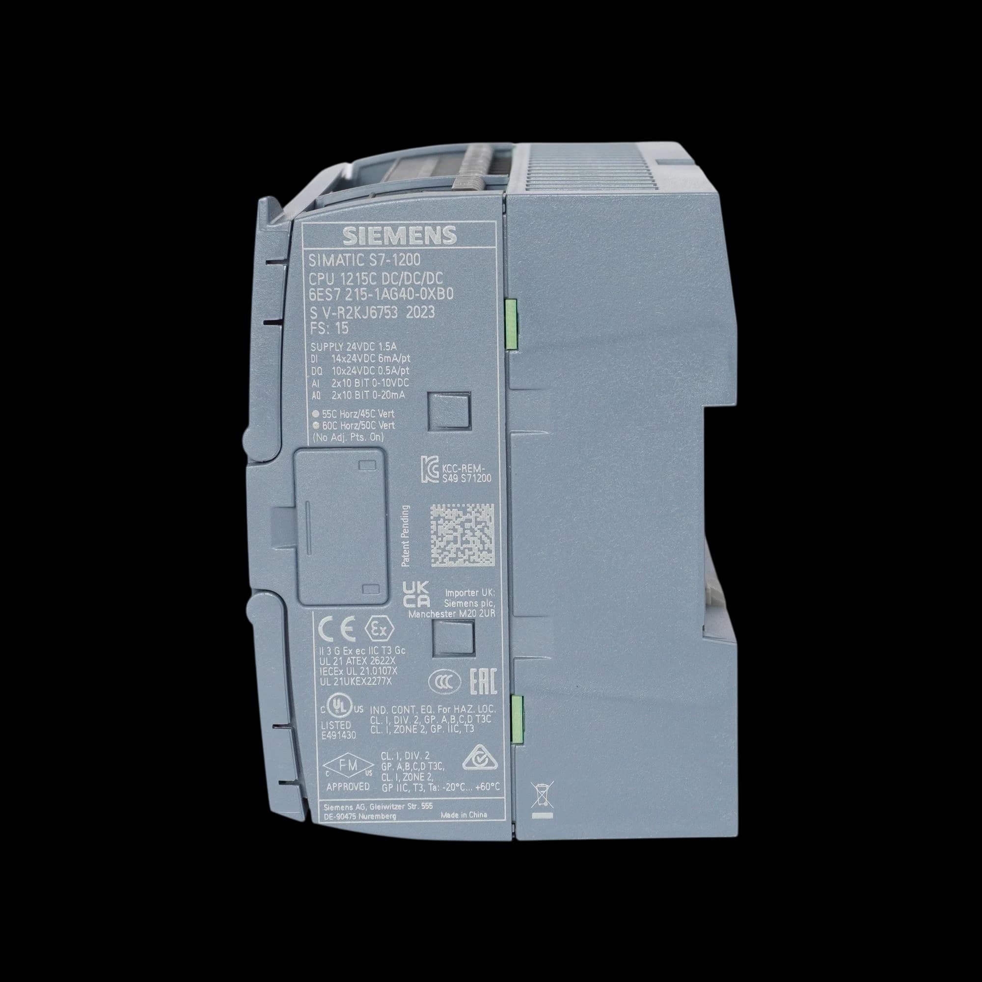 6ES7215-1AG40-0XB0_Simatic S7-1200 Центральный процессор CPU 1215C DC/DC/DC, 14DI/10DQ/2AI/2AQ_2