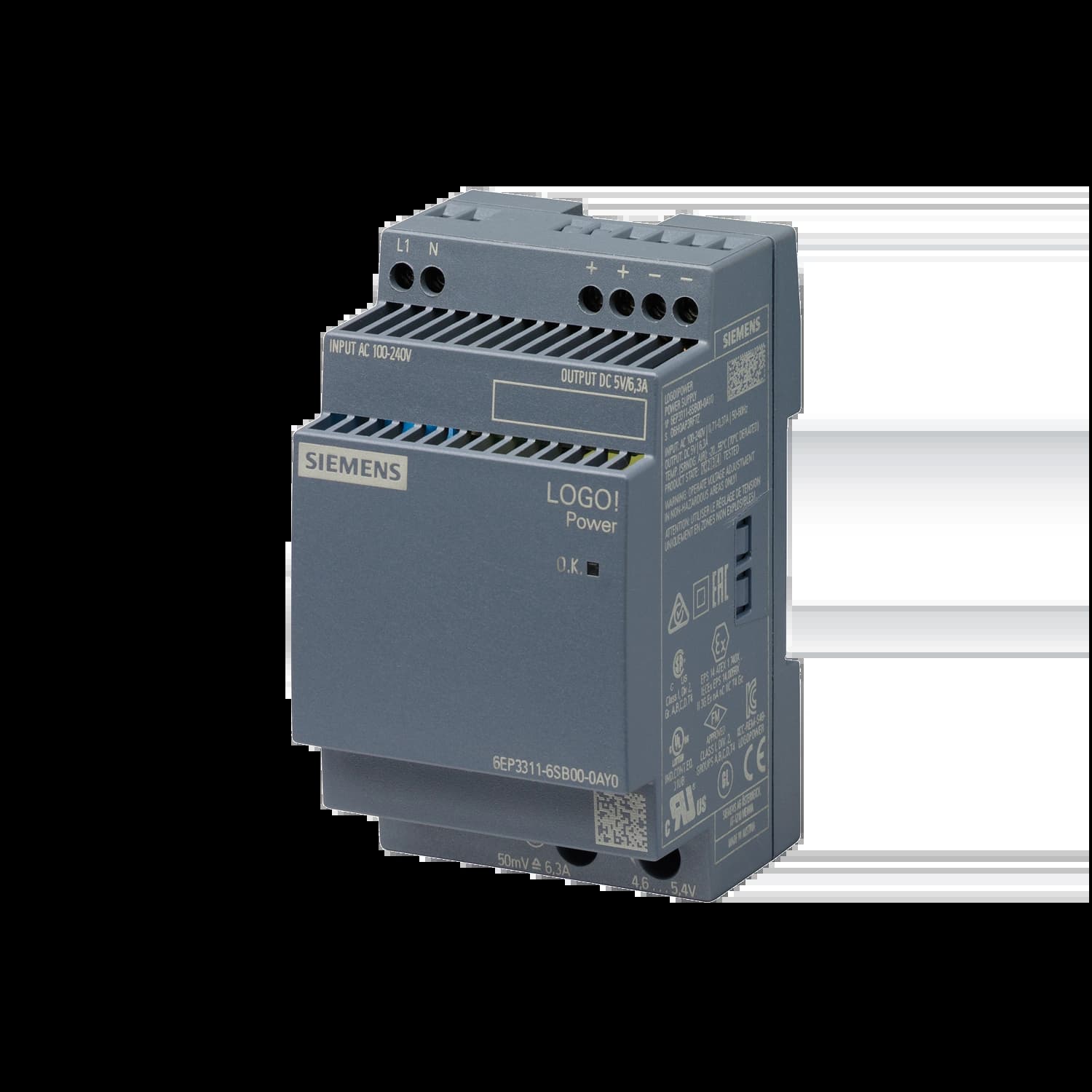 6EP3311-6SB00-0AY0_Блок питания LOGO!Power 1AC/5VDC/6.3A_1