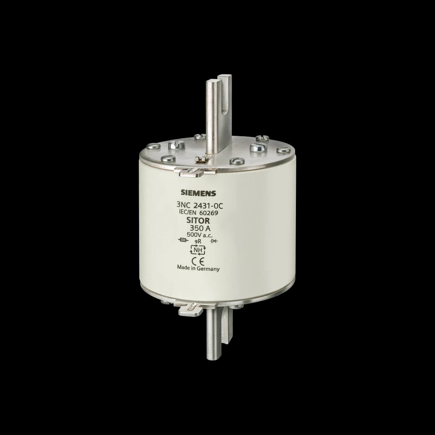 3NC8423-0C_Siemens плавкая вставка SITOR с ножевыми контактами с прорезями, NH3, gR, 150 А, 690 В AC / 440 В DC