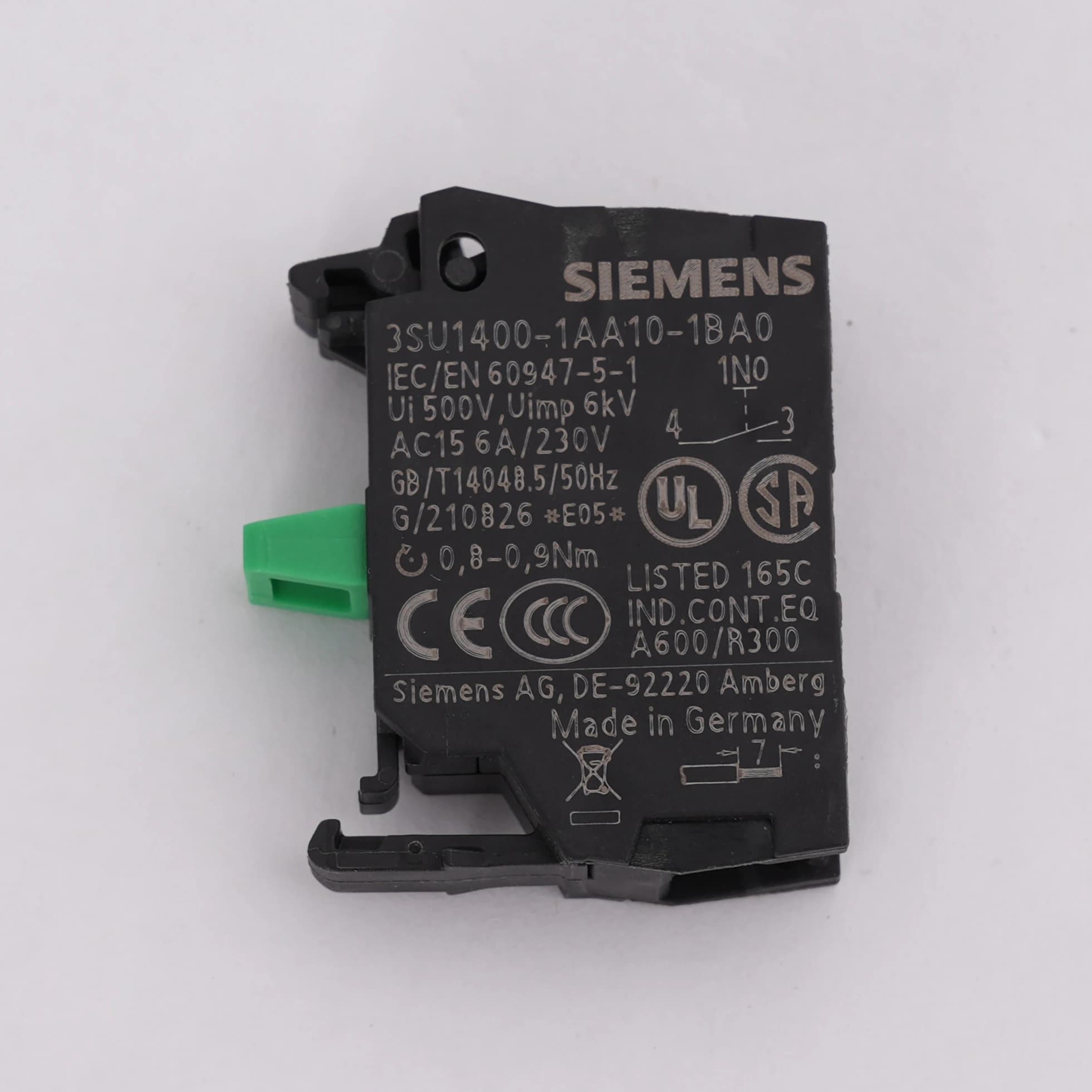 3SU1400-1AA10-1BA0_Контактный модуль, 1НО контакт, монтаж на держателе _2