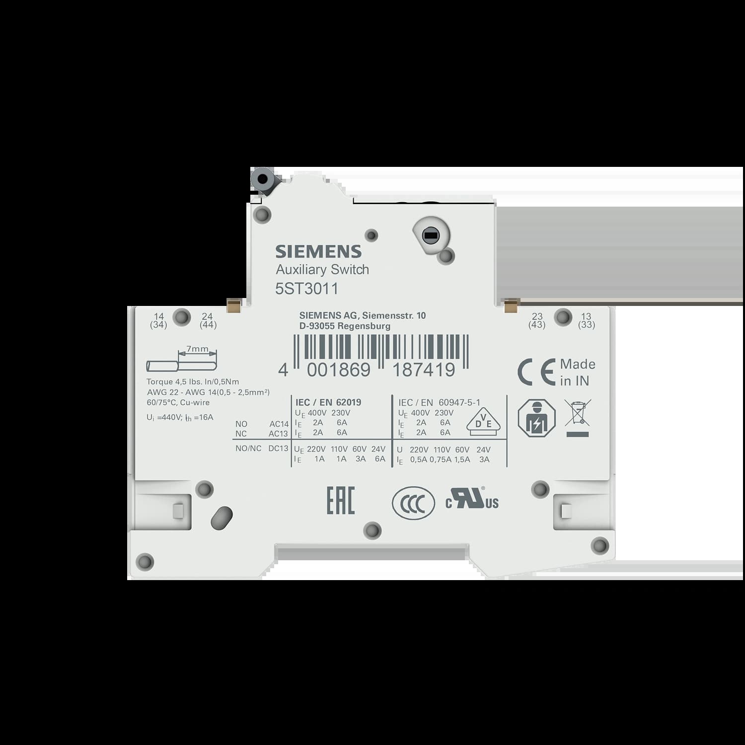 5ST3011_Контакт состояния 2НО, 0,5MW_3