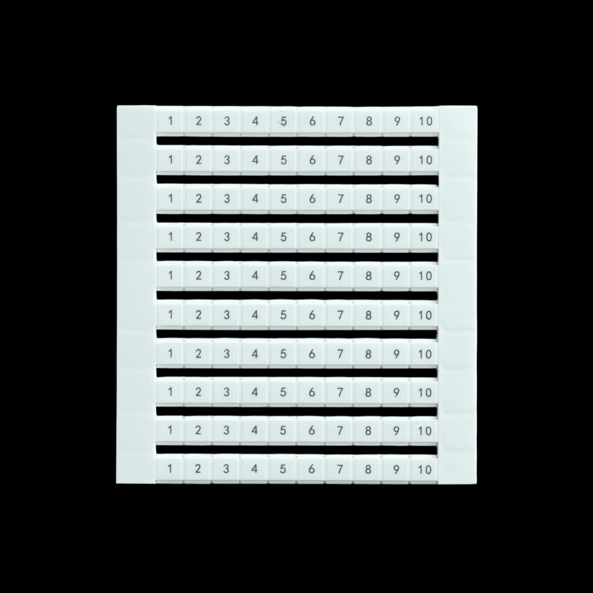 TMB6.2-100/1...10_Маркировка для клемм серии TC, TP с сечением 4мм², с нумерацией 1-10