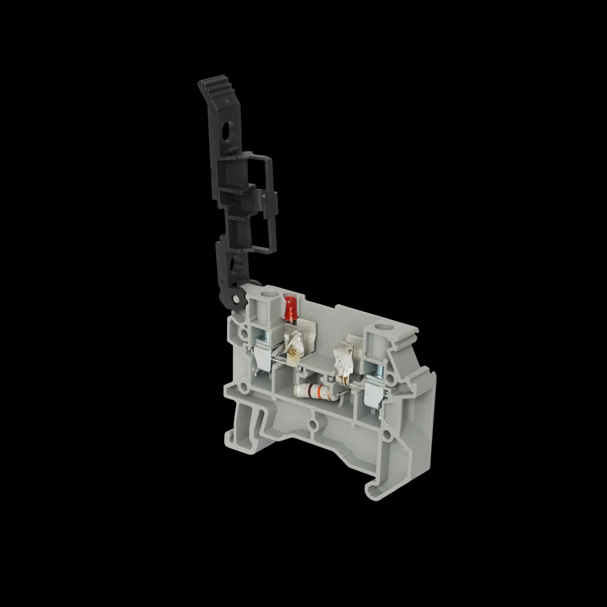 TU4-HESILED250-GY_Клемма TU винтовая, с держателем предохранителя со светодиодом 220VAC/DC, 4 мм², серая_3