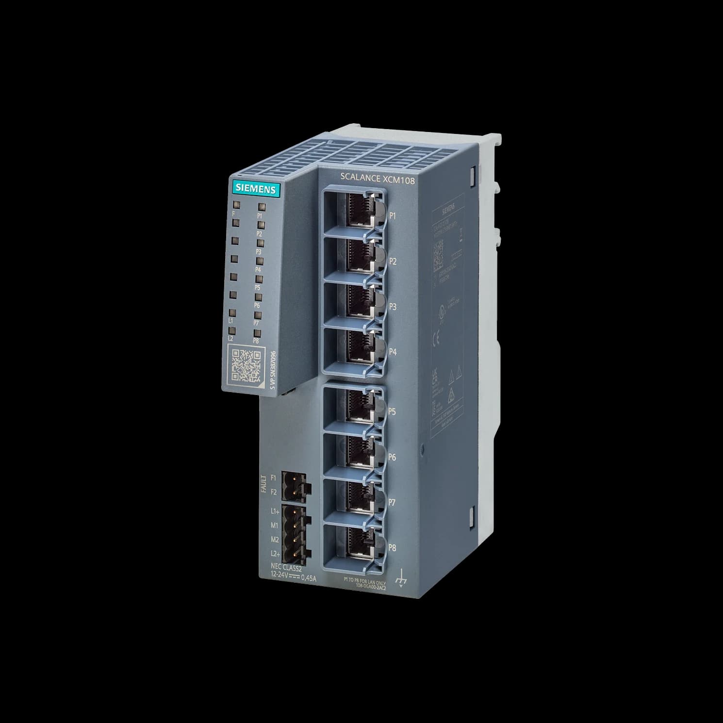 6GK5108-0GA00-2AC2_Неуправляемый гигабитный коммутатор SCALANCE XCM108 (8×Gbit)