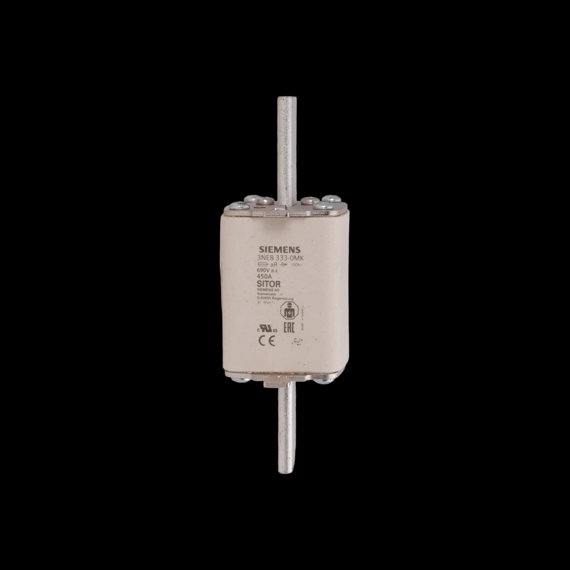 3NE8333-0MK_Siemens плавкая вставка SITOR с ножевыми контактами, NH2, aR, 450 А, 690 В AC / 440 В DC