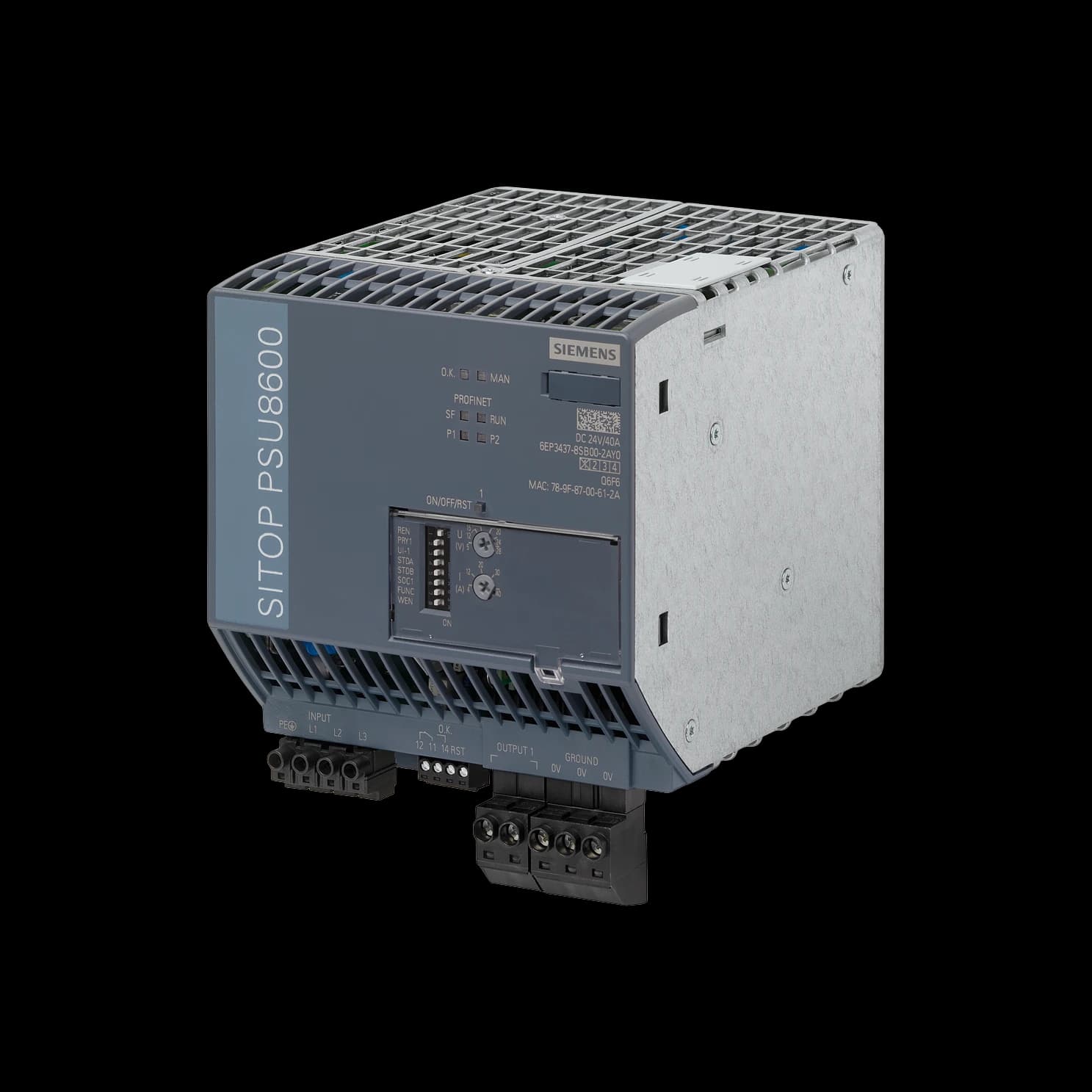 6EP3437-8SB00-2AY0_Блок питания SITOP PSU8600, 3AC -> 24В DC, 40А