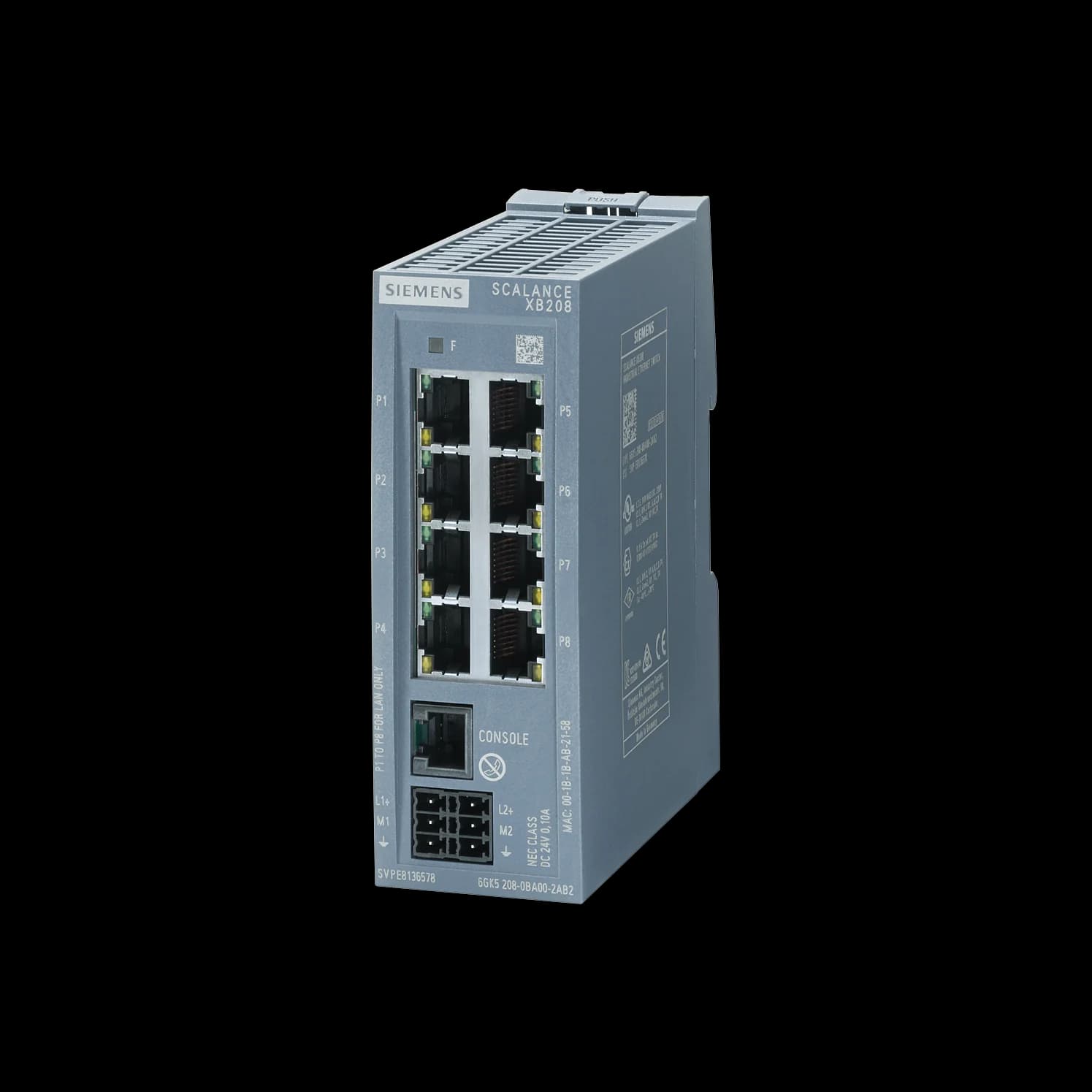 6GK5208-0BA00-2AB2_Управляемый коммутатор SCALANCE XB208