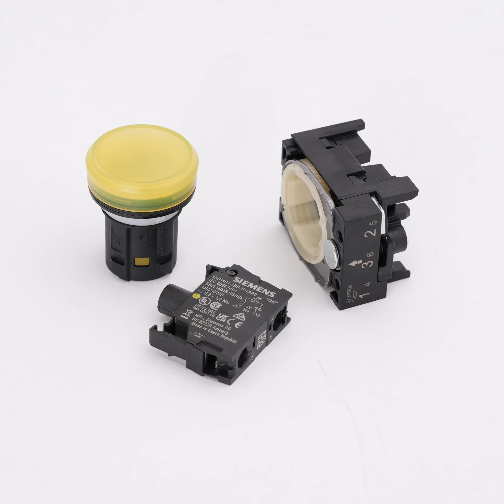 3SU1102-6AA30-1AA0_Световой индикатор 24В AC/DC, желтый_2