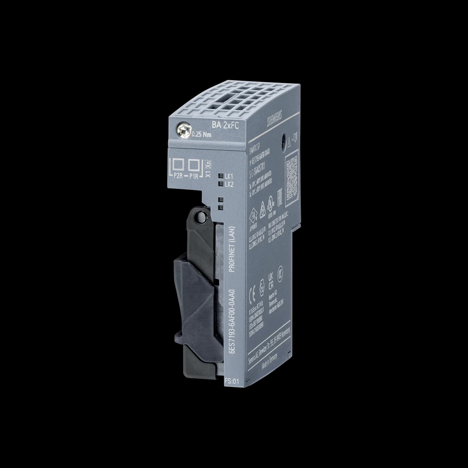 6ES7193-6AF00-0AA0_Шинный адаптер SIEMENS ET 200SP BA 2xFC, 2x FastConnect