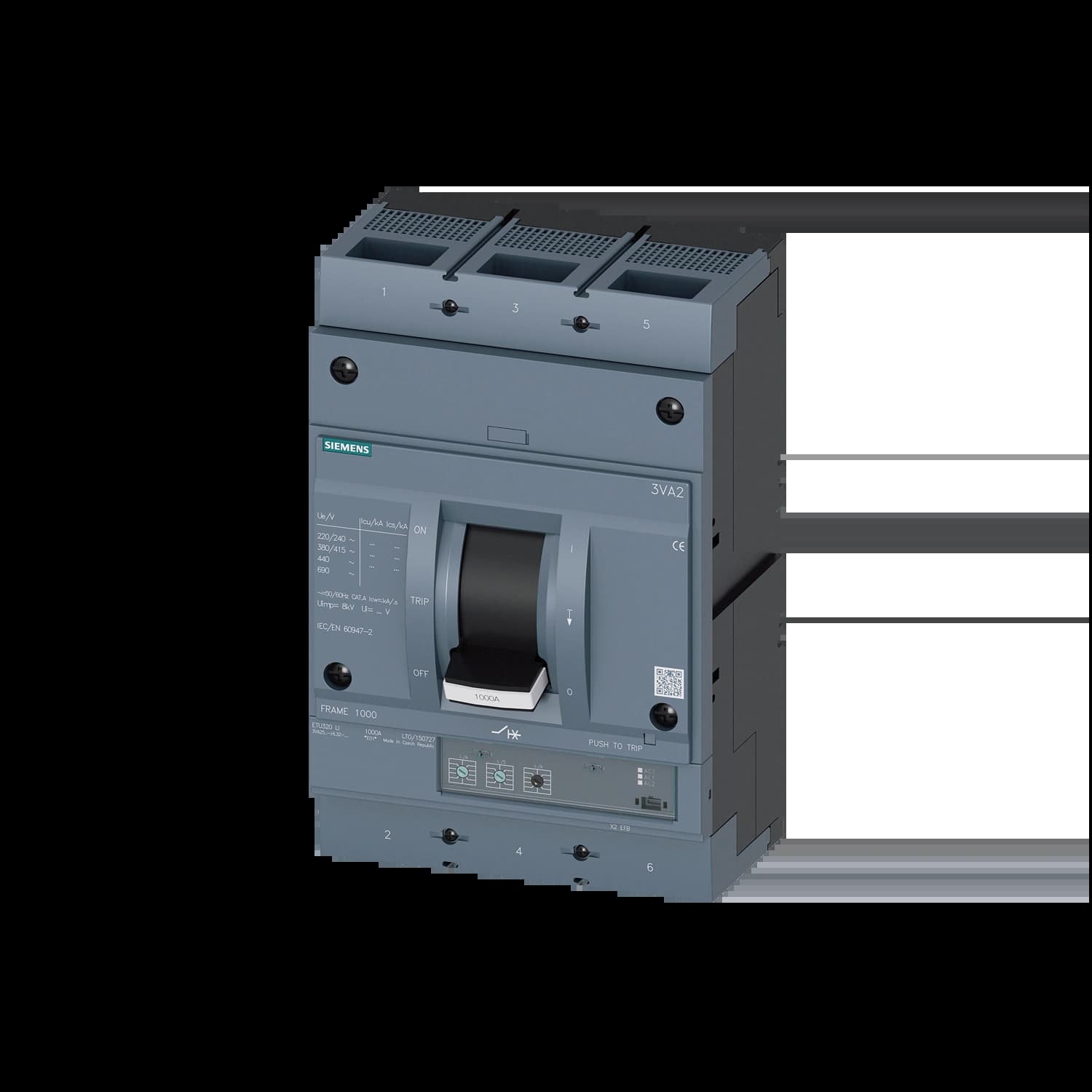 3VA2580-5HL32-0AA0_Автомат 3P, 800 А, 55 кА, ETU320 LI, габарит 1000_1