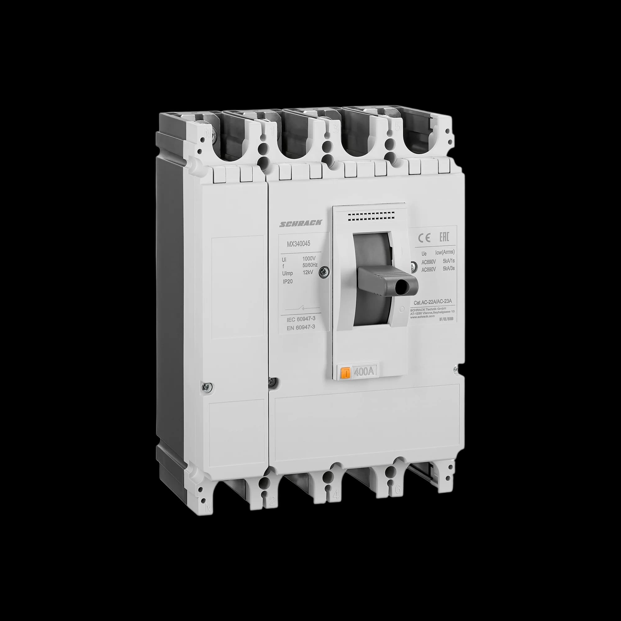 MX340045--_Выключатель-разъединитель MX3, 4-полюсный, 400 А