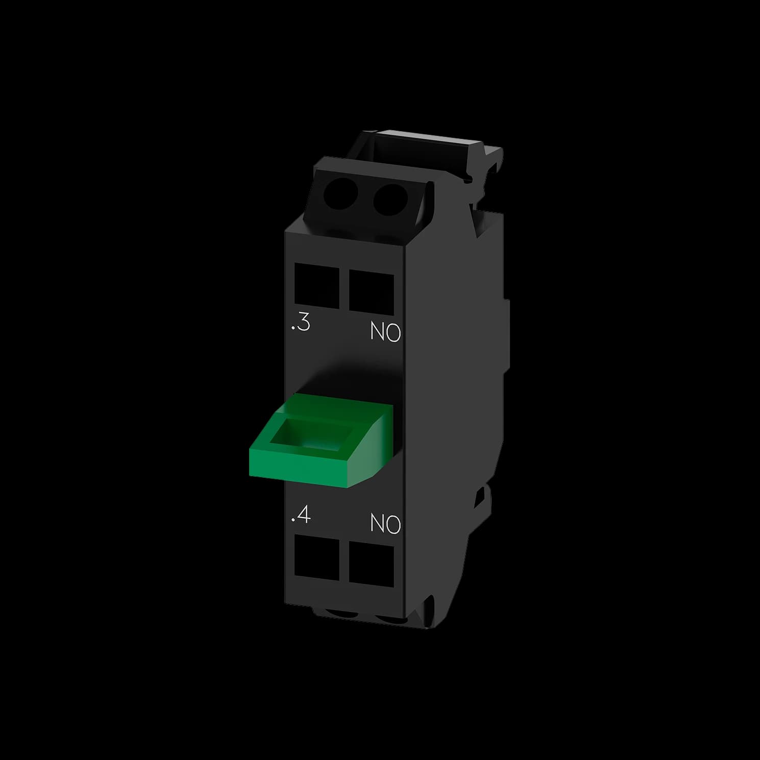 3SU1400-2AA10-3BA0_Контактный модуль, 1НО контакт, монтаж на панели корпуса, пружинные клеммы