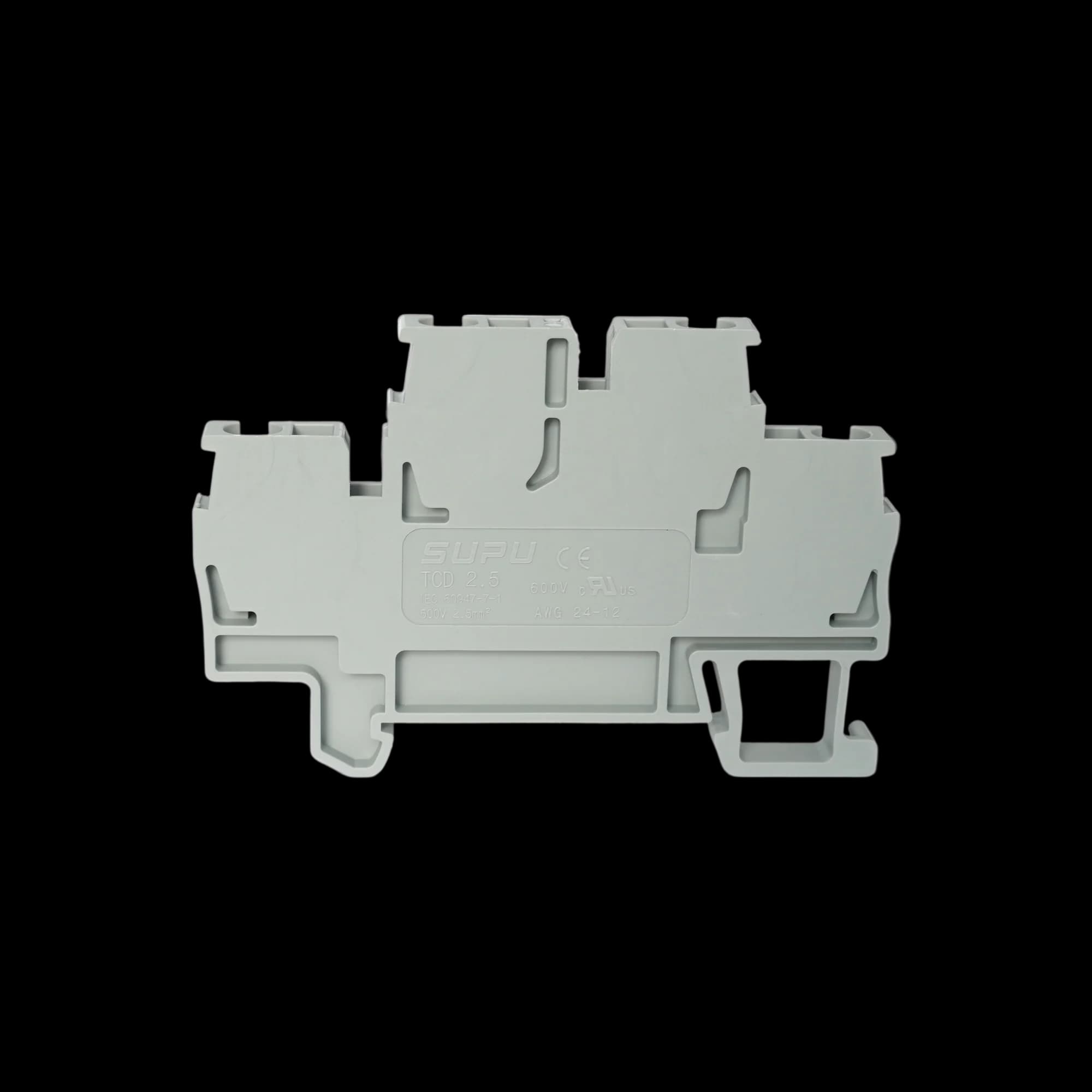 TCD2.5-2-GY_Клемма TC пружинная двухуровневая, 2.5мм², серая_5