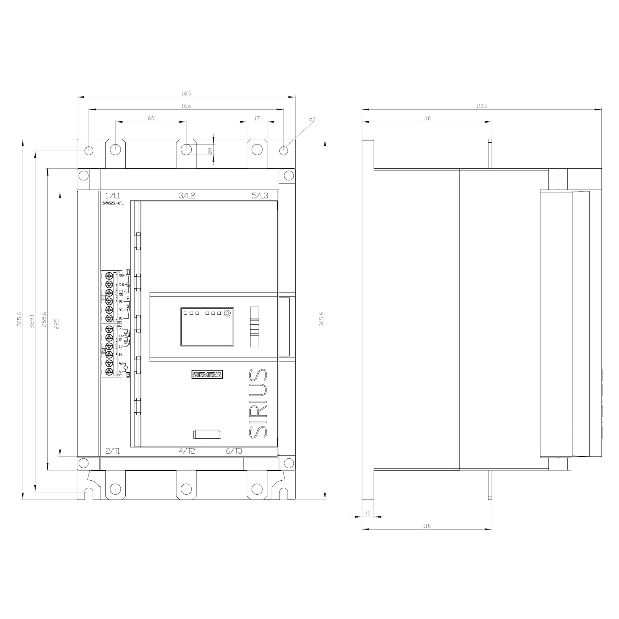 3RW5234-6TC14_Устройство плавного пуска SIRIUS 55кВт 113А 380В расширенный функционал_2