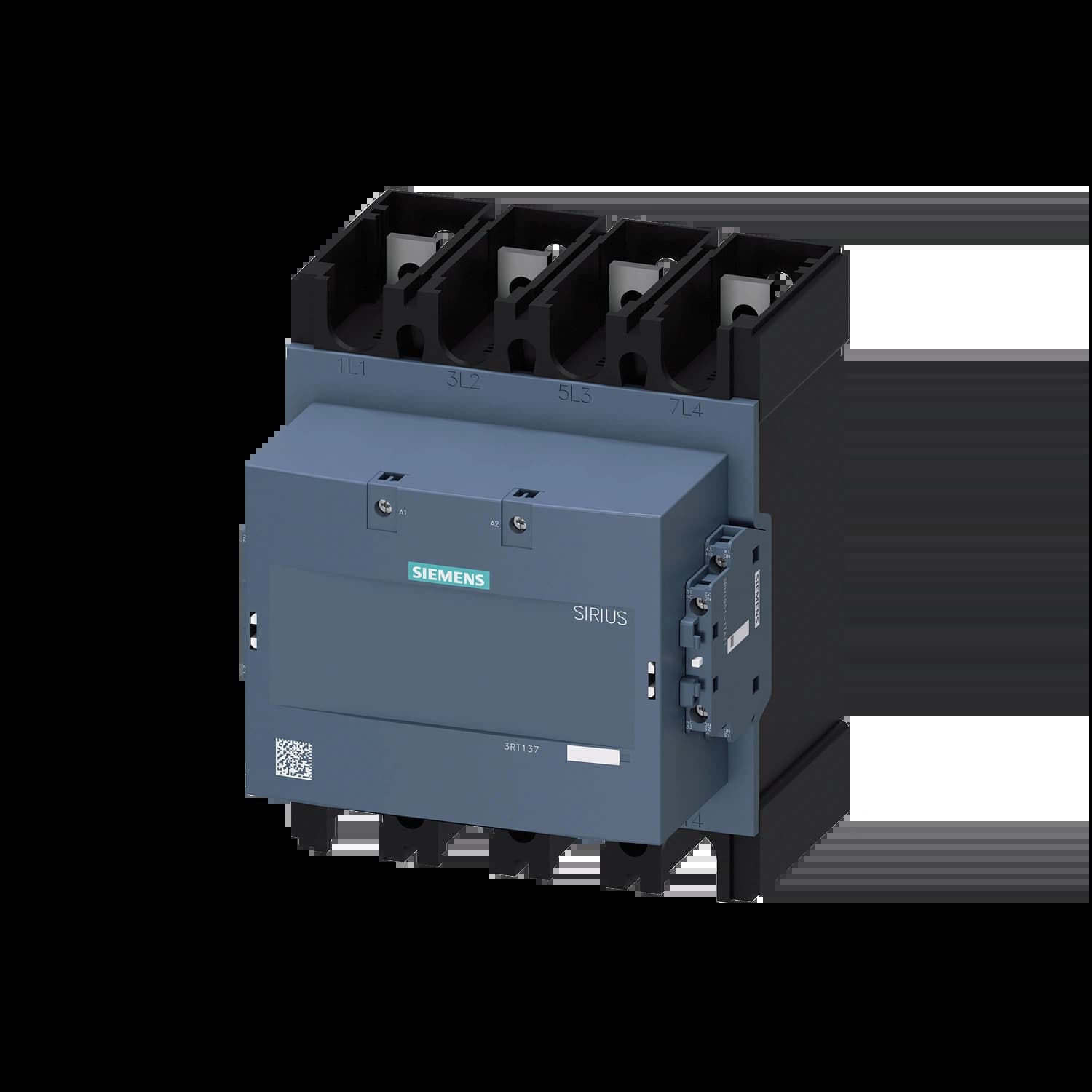 3RT1373-6AP36_Контактор 4P 400A по AC1 до 690В Us=100...250В AC/DC допконтакты 2НО +2НЗ, габарит S12