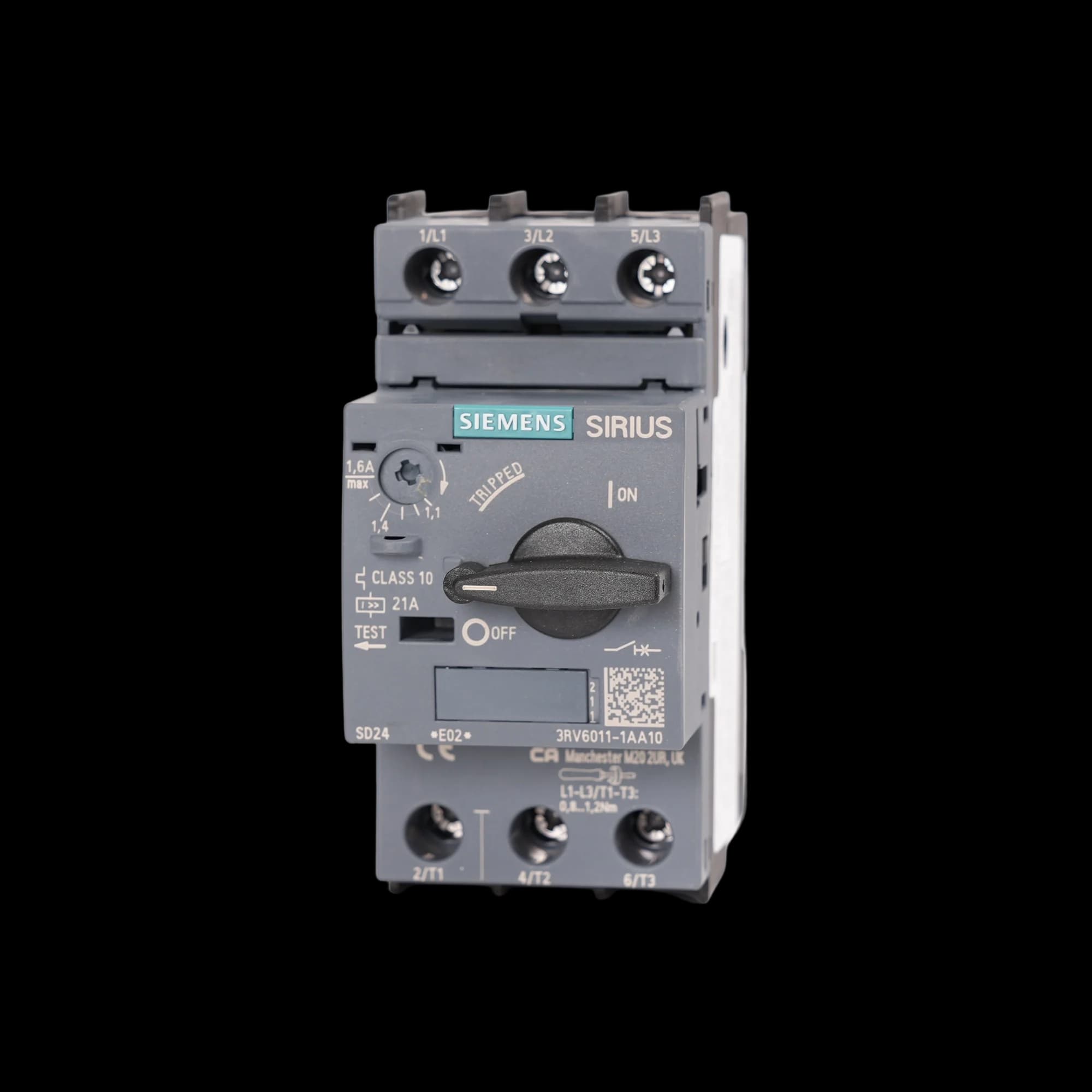 3RV6011-1AA10_Мотор-автомат 1.1...1.6А, 100кА