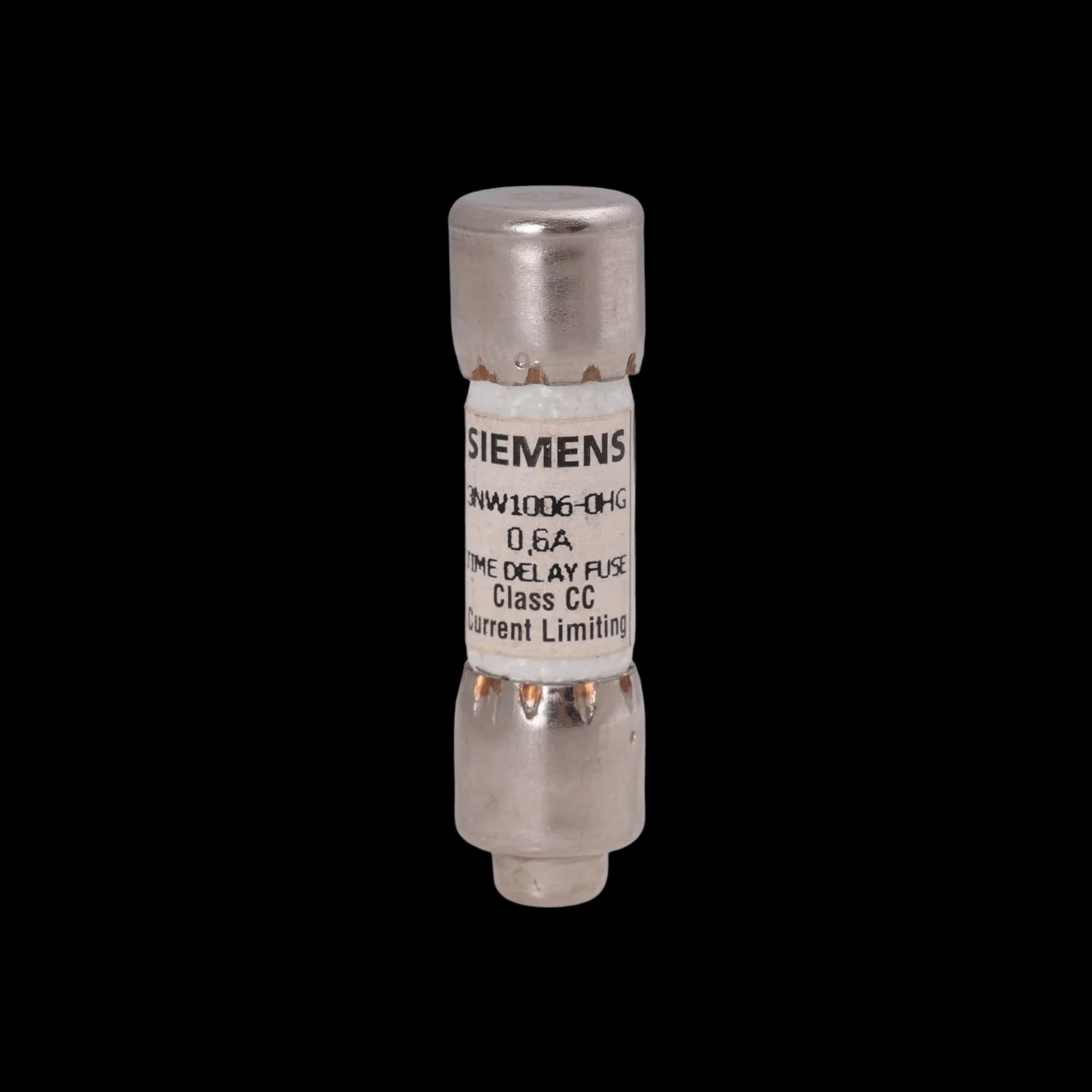 3NW1006-0HG_Siemens цилиндрическая плавкая вставка SENTRON класса CC, с выдержкой времени, 0,6 А, 600 В AC
