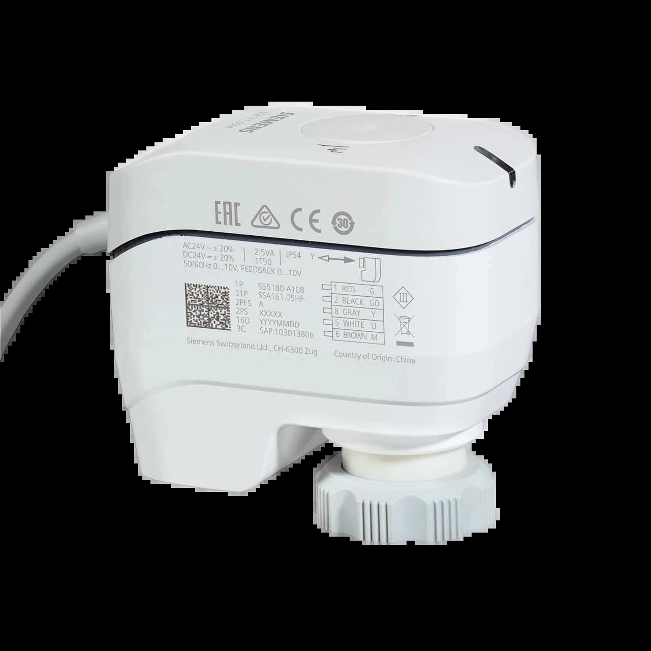 SSA161.05HF_Электромоторный привод, 100 Н, для клапанов с ходом 1.2...6.5 мм_1