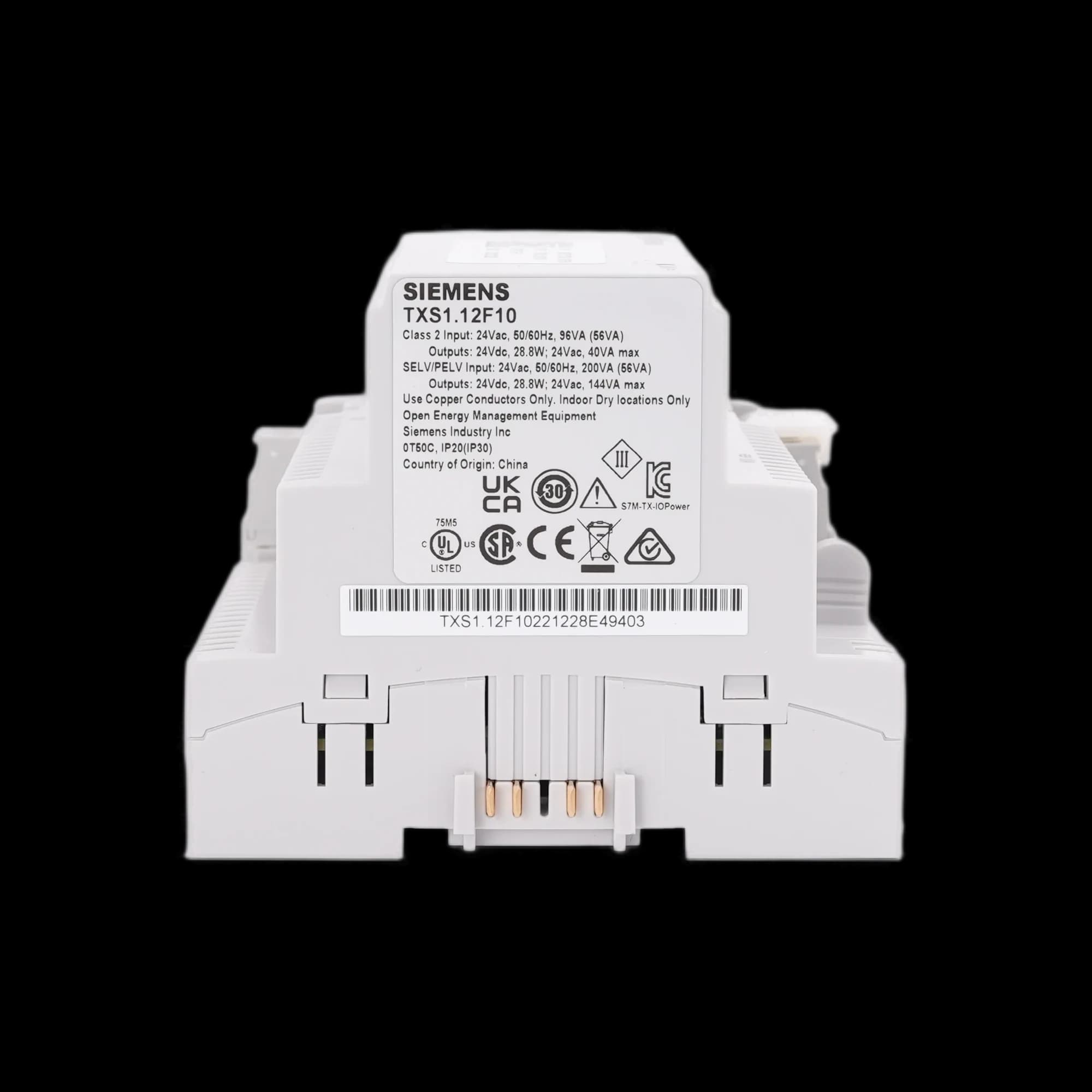 TXS1.12F10_Siemens Desigo TX TXS1.12F10 — модуль питания 24 В DC, 1.2 А_2