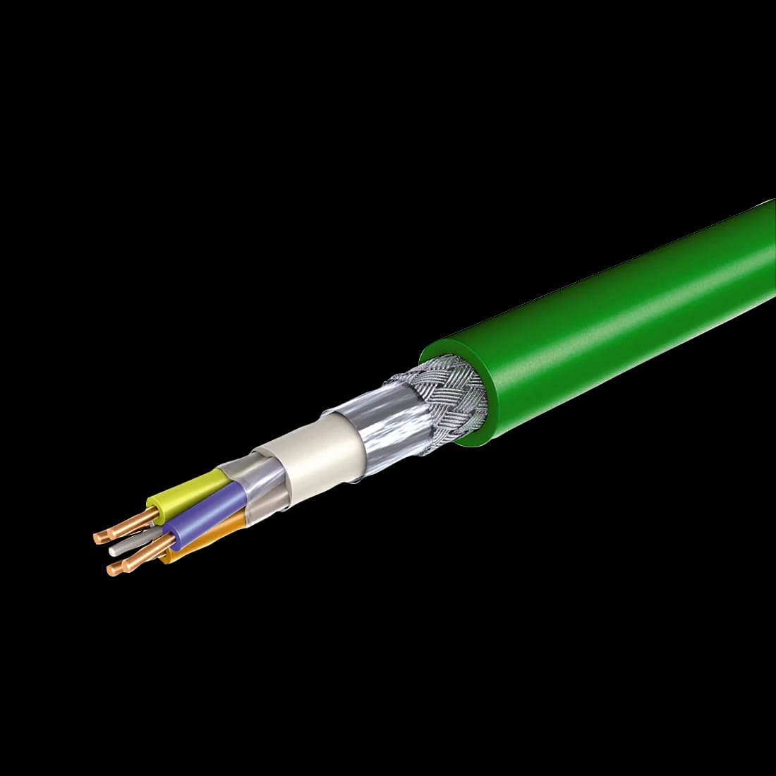 6XV1840-2AH10_Кабель Siemens IE FC TP Standard Cable GP 2×2, PROFINET Type A, Cat5e, зелёный_2