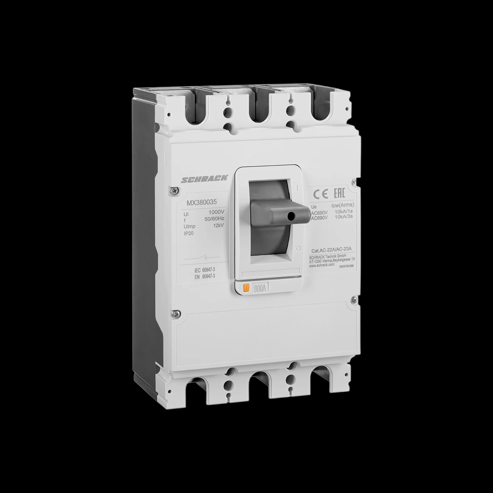 MX380035--_Выключатель-разъединитель MX3, 3-полюсный, 800 А