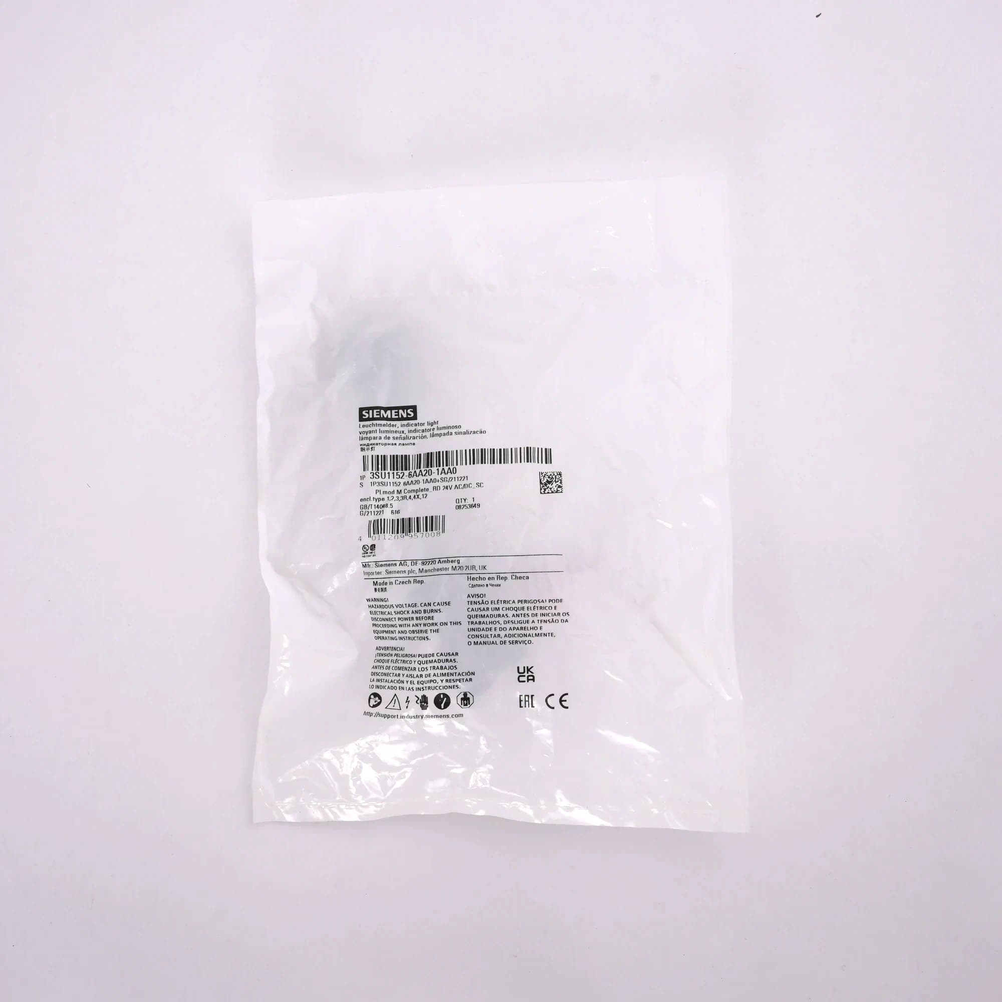 3SU1152-6AA20-1AA0_Световой индикатор 24В AC/DC, красный_2