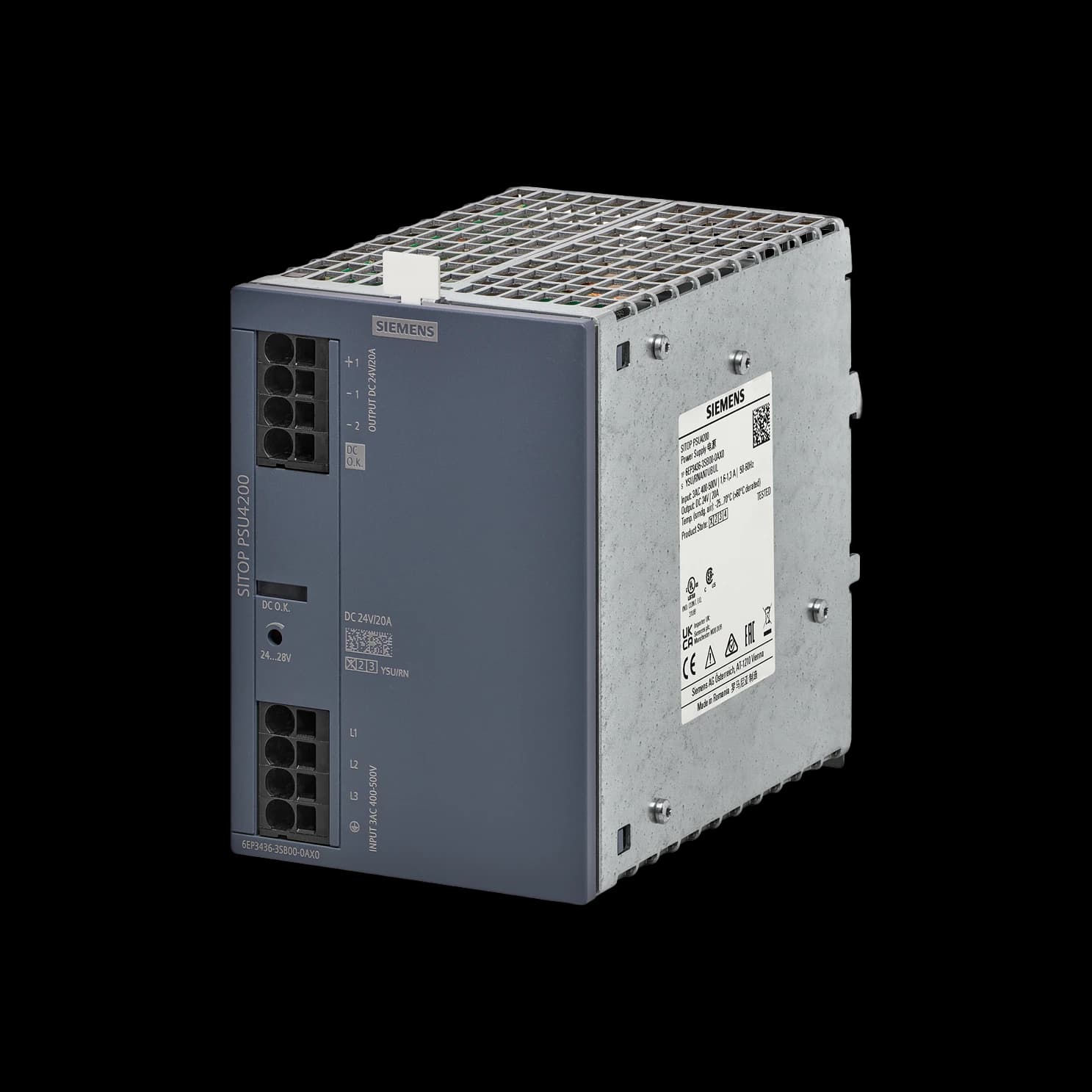 6EP3436-3SB00-0AX0_Блок питания SITOP PSU4200, 3AC -> 24В DC, 20А