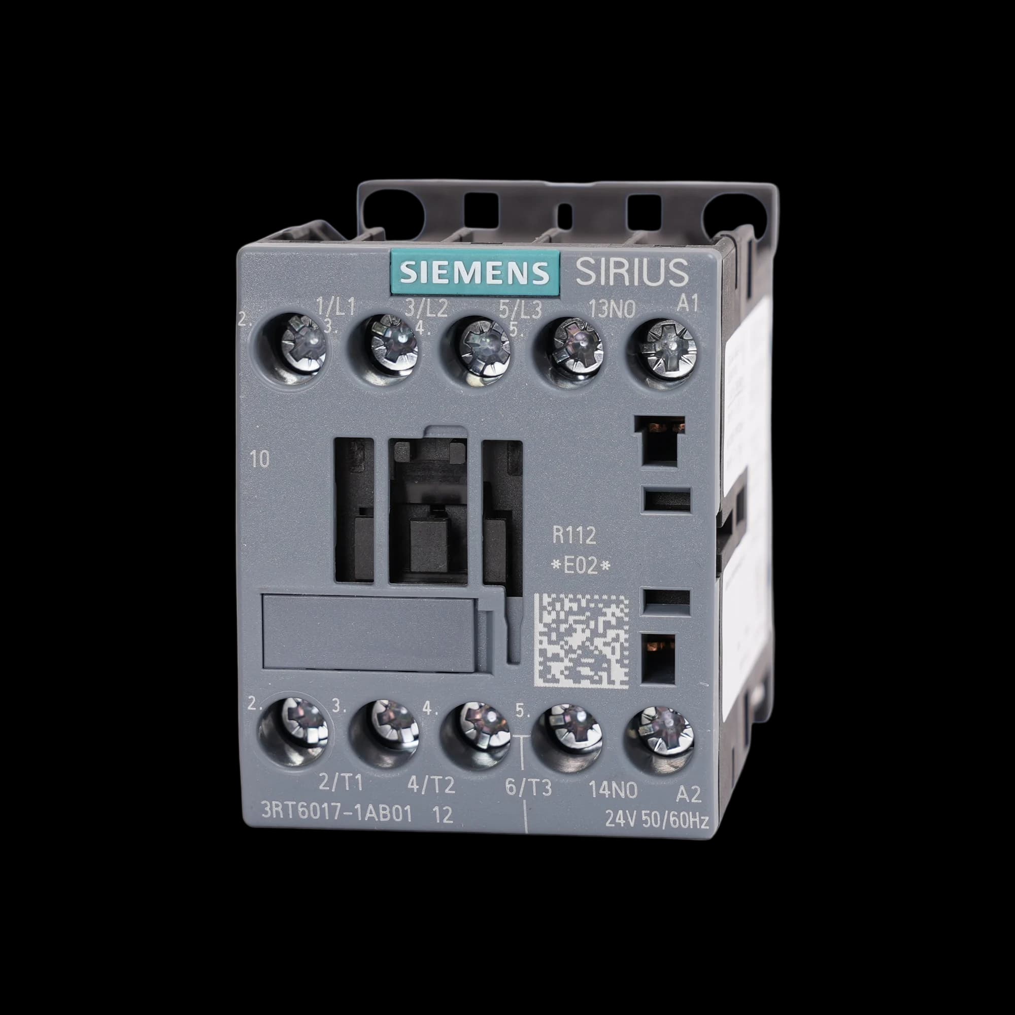 3RT6017-1AB01_Контактор 3P 12А 5.5кВт AC3 катушка, 24В AC, допконтакт 1НО, габарит S00