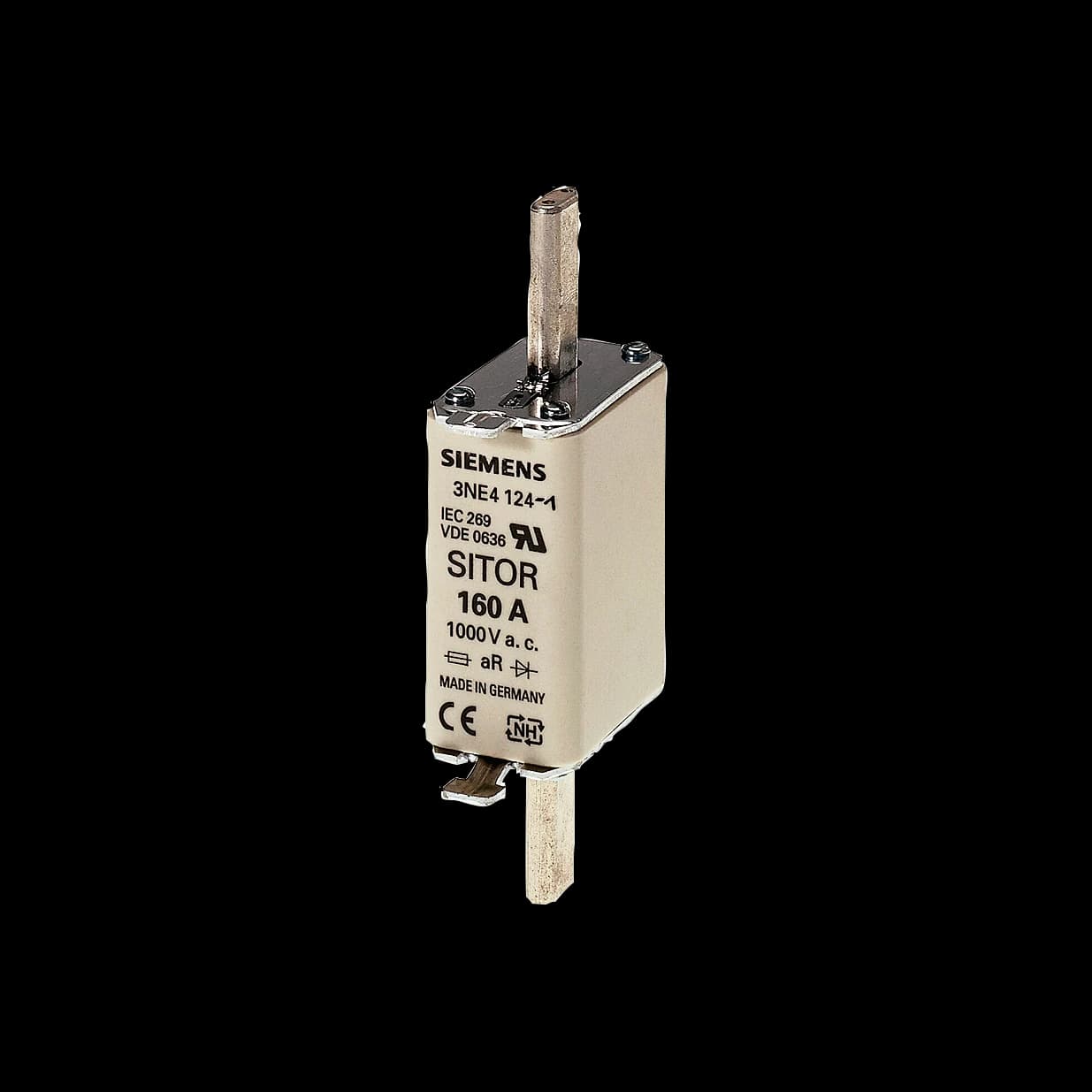 3NE4122_Siemens плавкая вставка SITOR с ножевыми контактами, NH0, aR, 125 А, 1000 В AC / 440 В DC