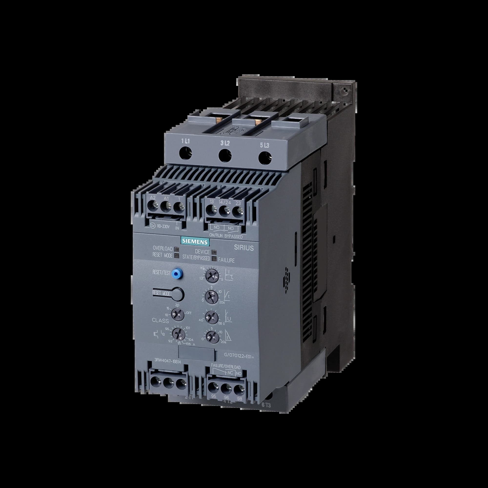 3RW4047-1BB14_Устройство плавного пуска SIRIUS 55кВт 106А 380В габарит S3 базовый функционал_2