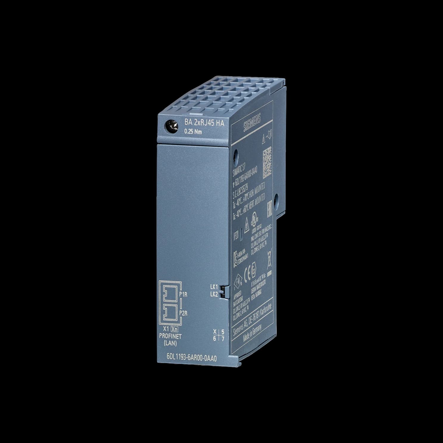 6DL1193-6AR00-0AA0_Шинный адаптер SIEMENS ET 200SP HA BA 2xRJ45, 2x RJ45