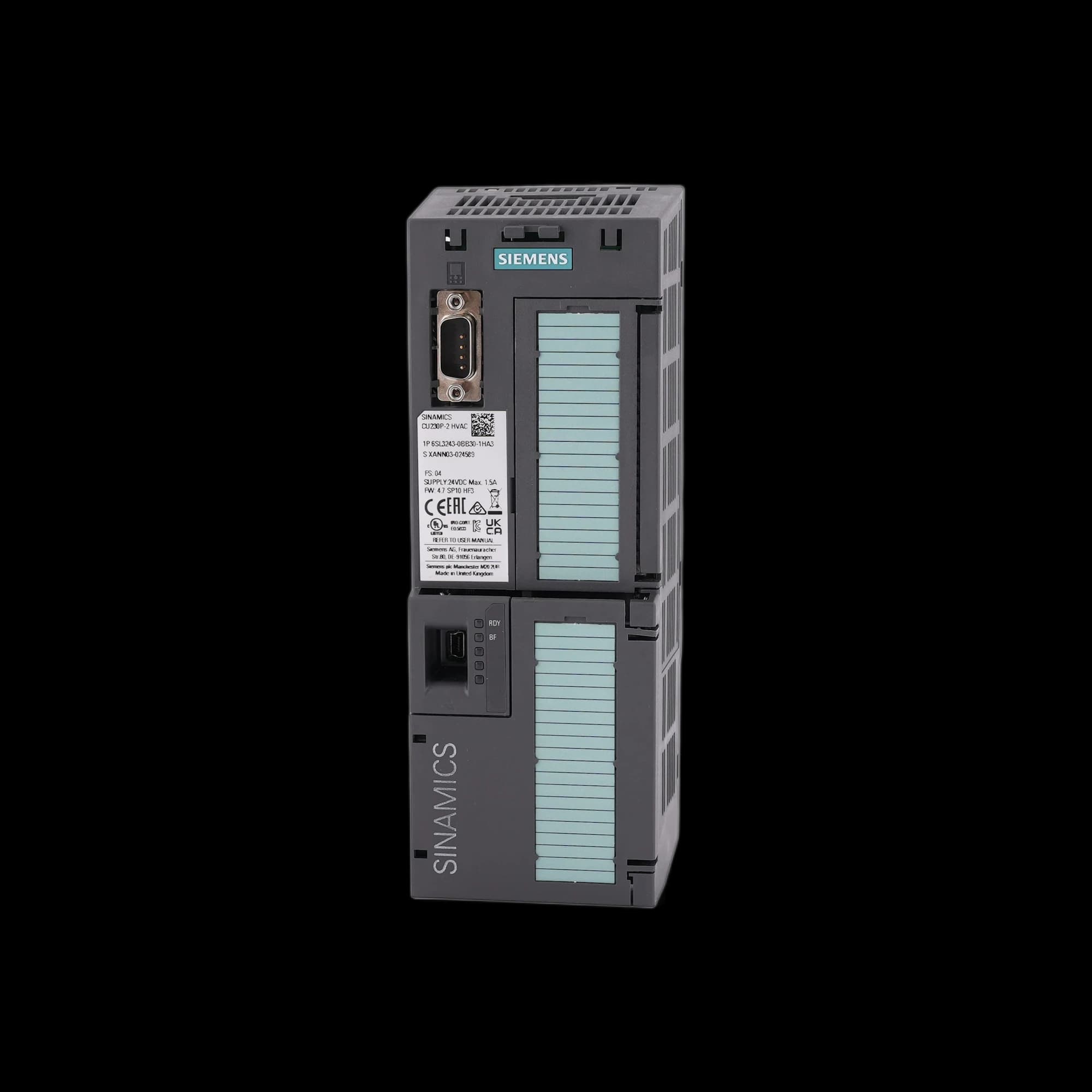 6SL3243-0BB30-1HA3_Блок управления ПЧ SINAMICS CU230P-2 HVAC (USS; MODBUS RTU; BACnet MS/TP, 6DI, 3DO, 4AI, 2AO), IP20