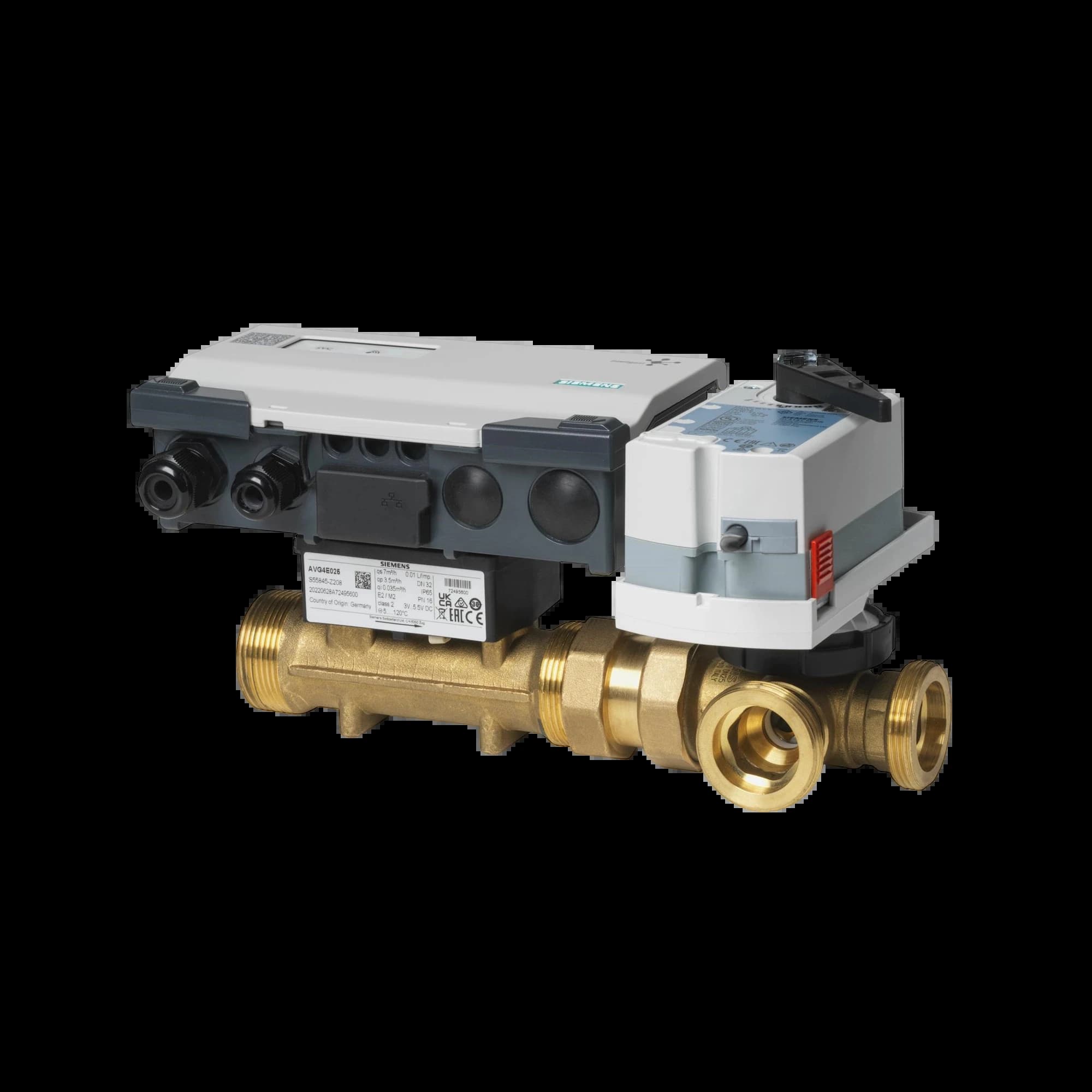 EXG4U10E040_Интеллектуальный клапан Acvatix 3х ходовой PN16 DN40 расход 8 м³/ч_1