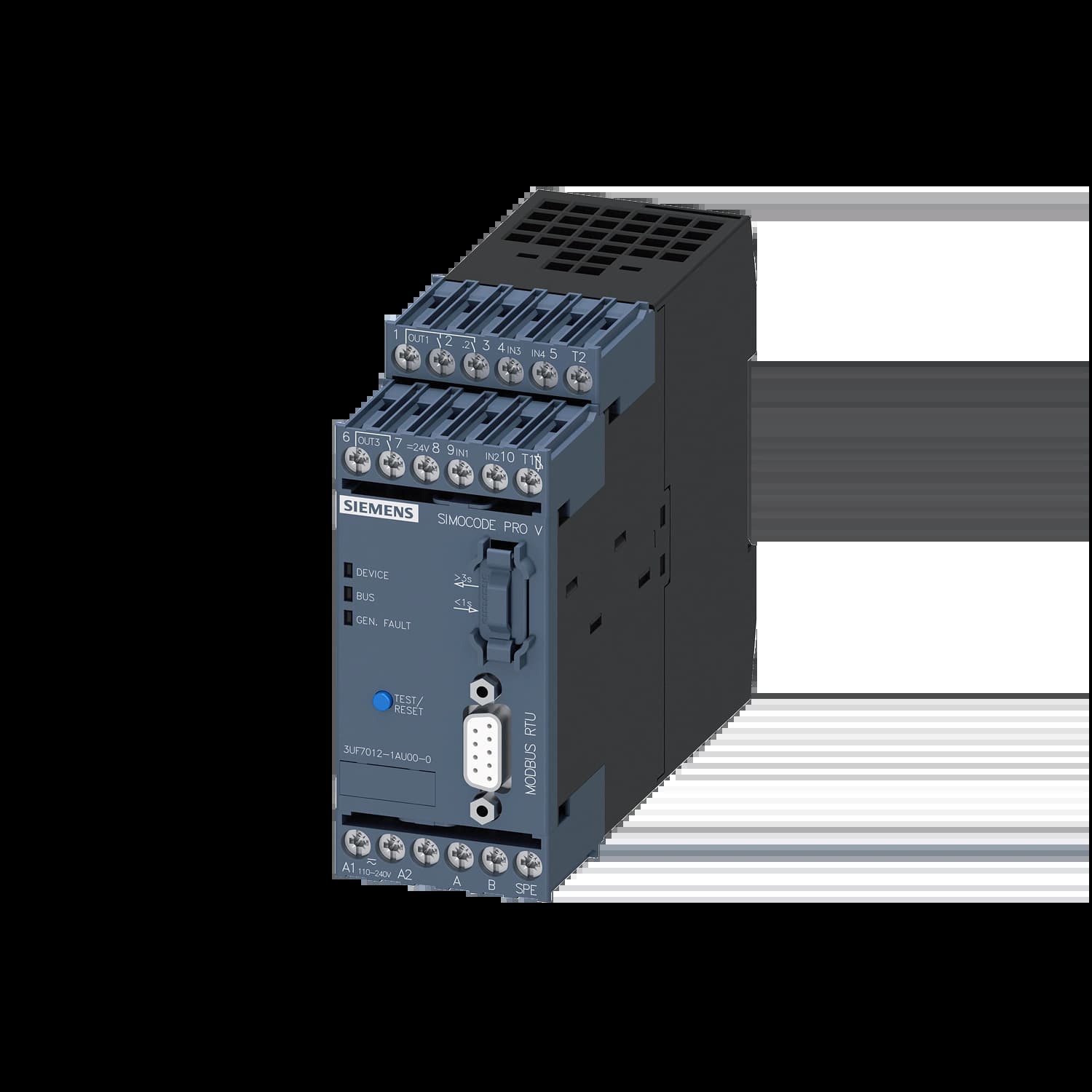 3UF7012-1AU00-0_Базовый модуль, MODBUS RTU, Us= 110-240В AC/DC, 4 входа/3 выхода_1